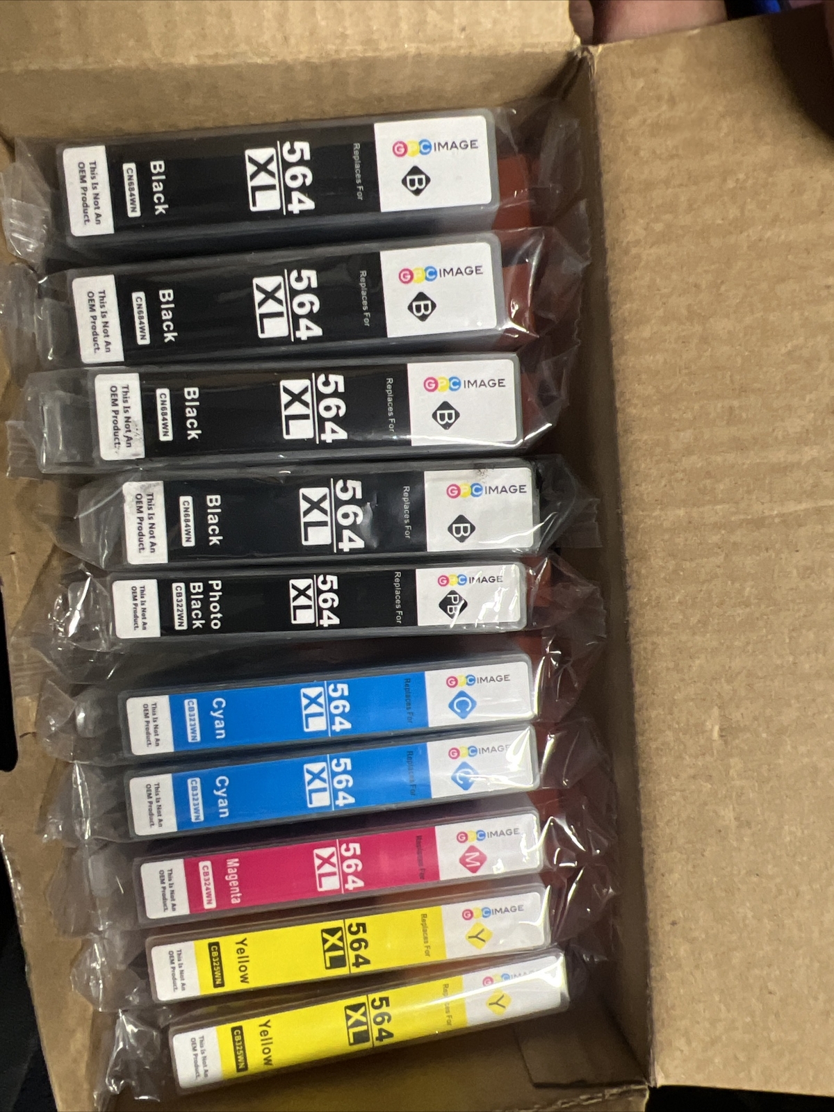 GPC Image 10PK High Yeild Ink Cartridges For HP 564XL Black Cyan Magenta Yellow