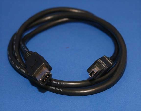 Firewire 400 Cable 6-Pin to 4-Pin 3Ft IEEE-1394a DV Camcorder HDD Data Black