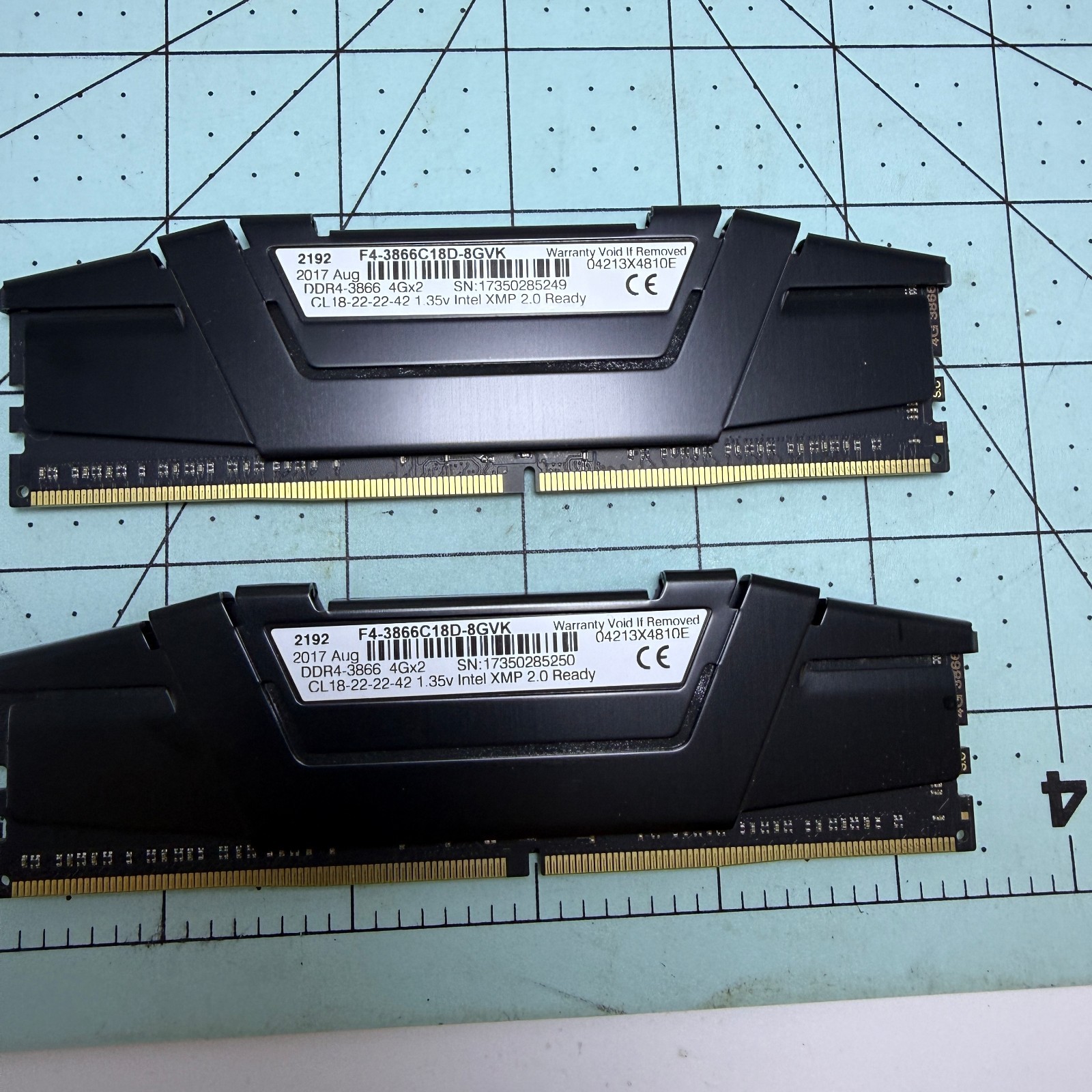 G.Skill Ripjaws V 8GB (2x4GB) RAM DDR4 3600MHz F4-3866C18D-8GVK