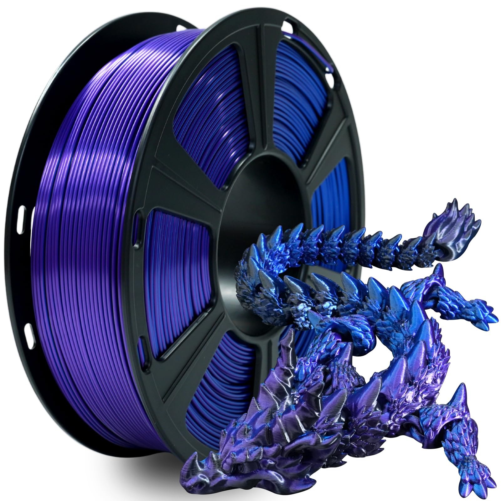 GIANTARM Silk PLA Tri Color Filament 1.75mm 1kg 2.2lb, Metallic Shiny Triple ...