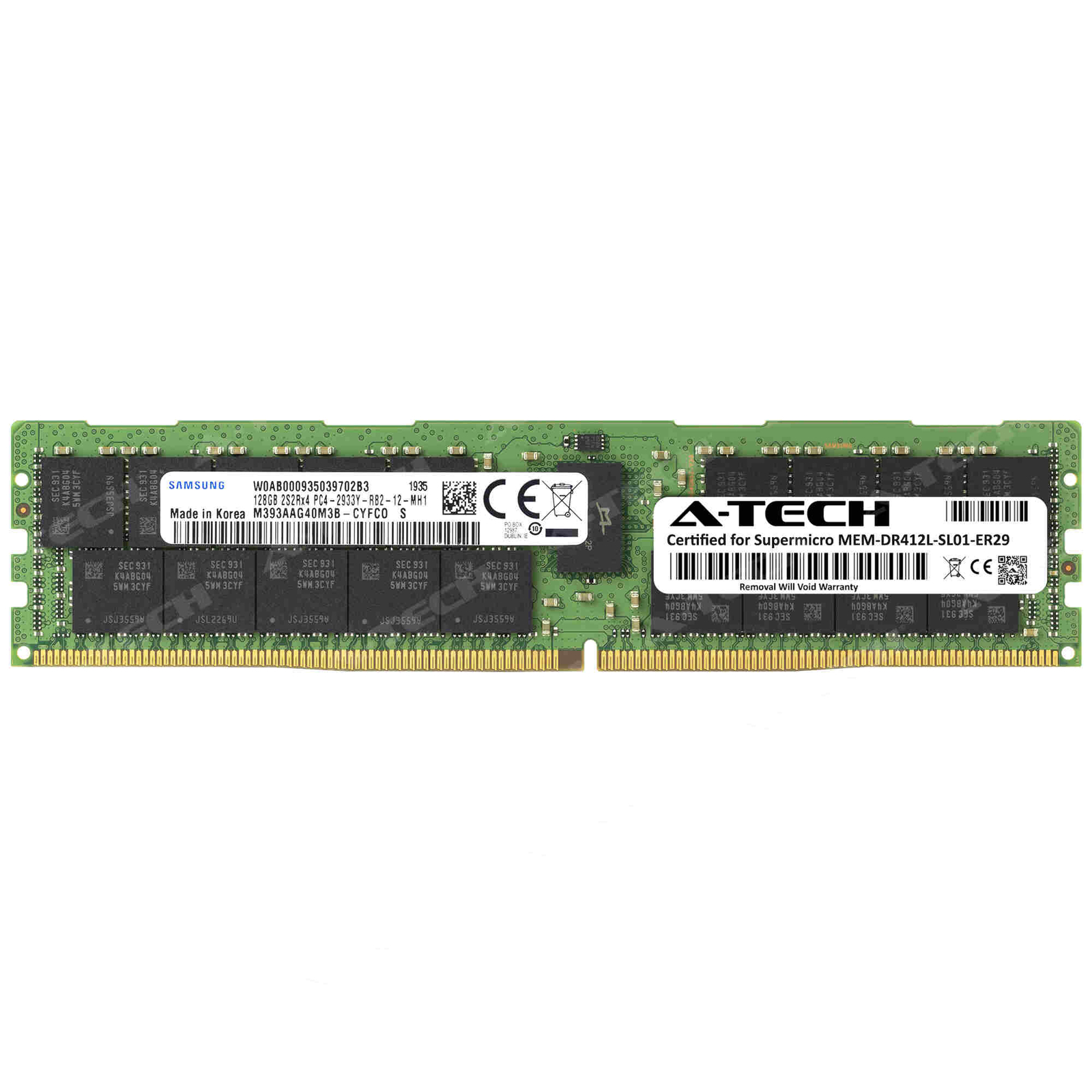 128GB PC4-23400 RDIMM Replacement for Supermicro MEM-DR412L-SL01-ER29 Memory RAM