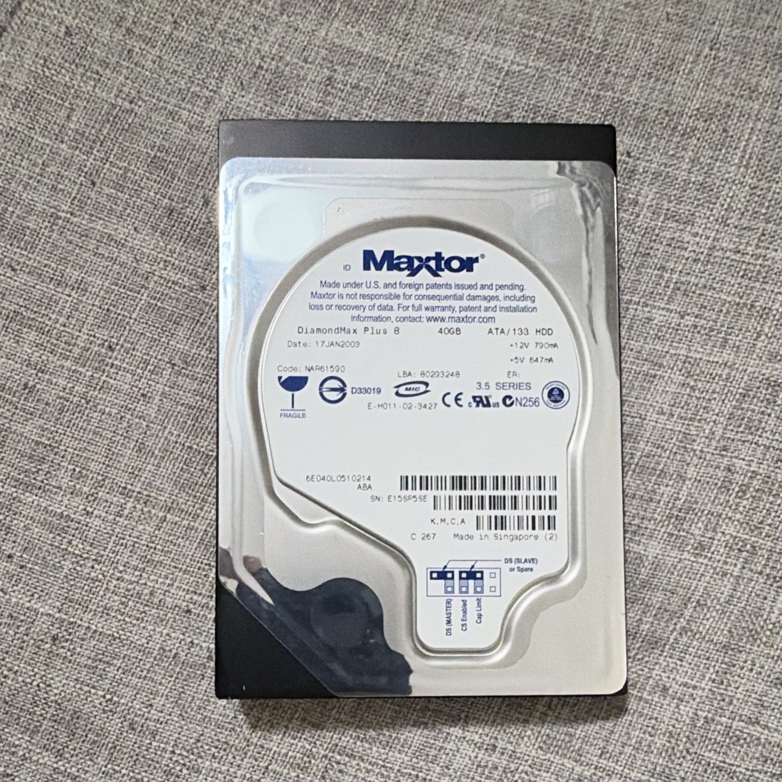 Maxtor 2 DiamondMax Plus 8 40GB 7200 RPM IDE ATA/133 HDD NAR 61590