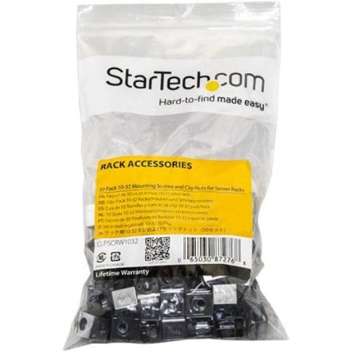 StarTech CLPSCRW1032 Rack Screws 10-32 50 Pack Clip Nuts