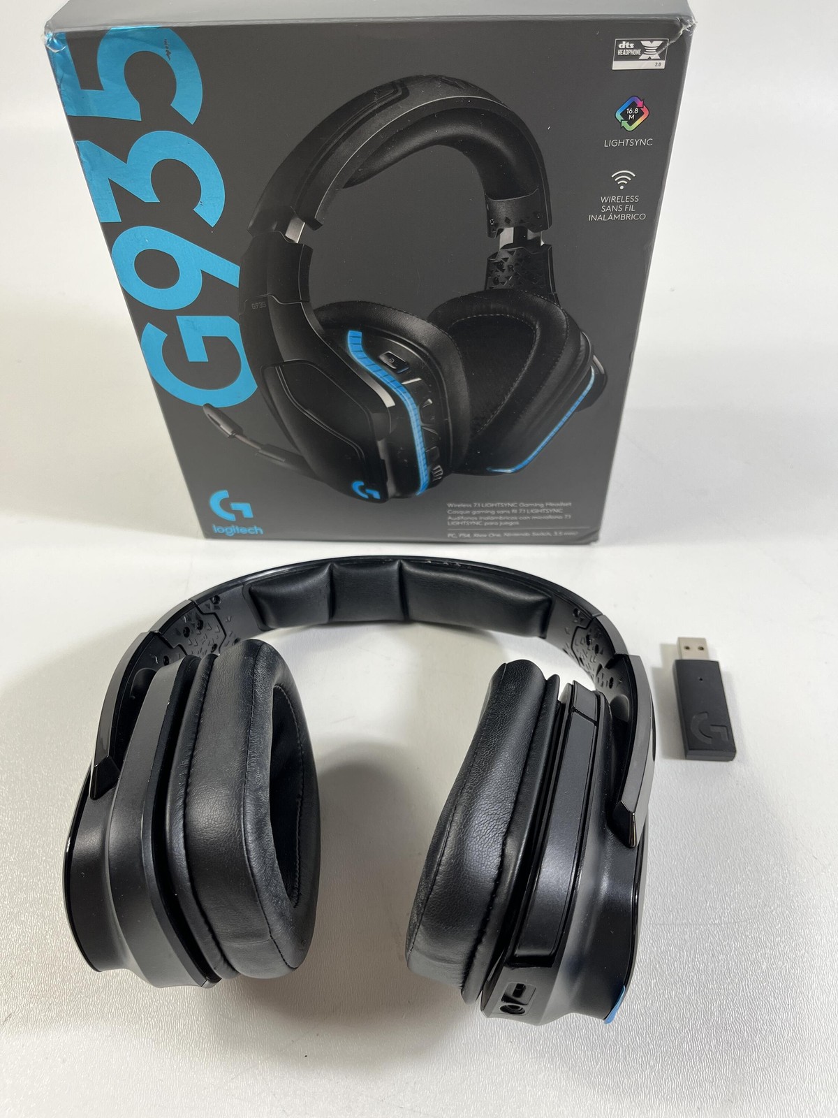 Logitech G935 LIGHTSYNC RGB Wireless Gaming Headset - Black/Blue**