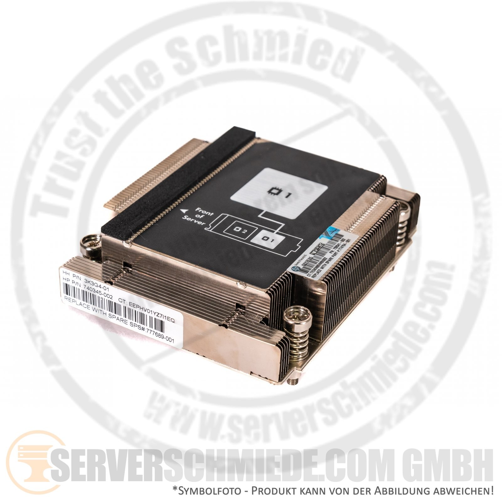 HP CPU 1 High Performance Heatsink CPU Cooler 120W to 145W BL460c Gen9 740345-0