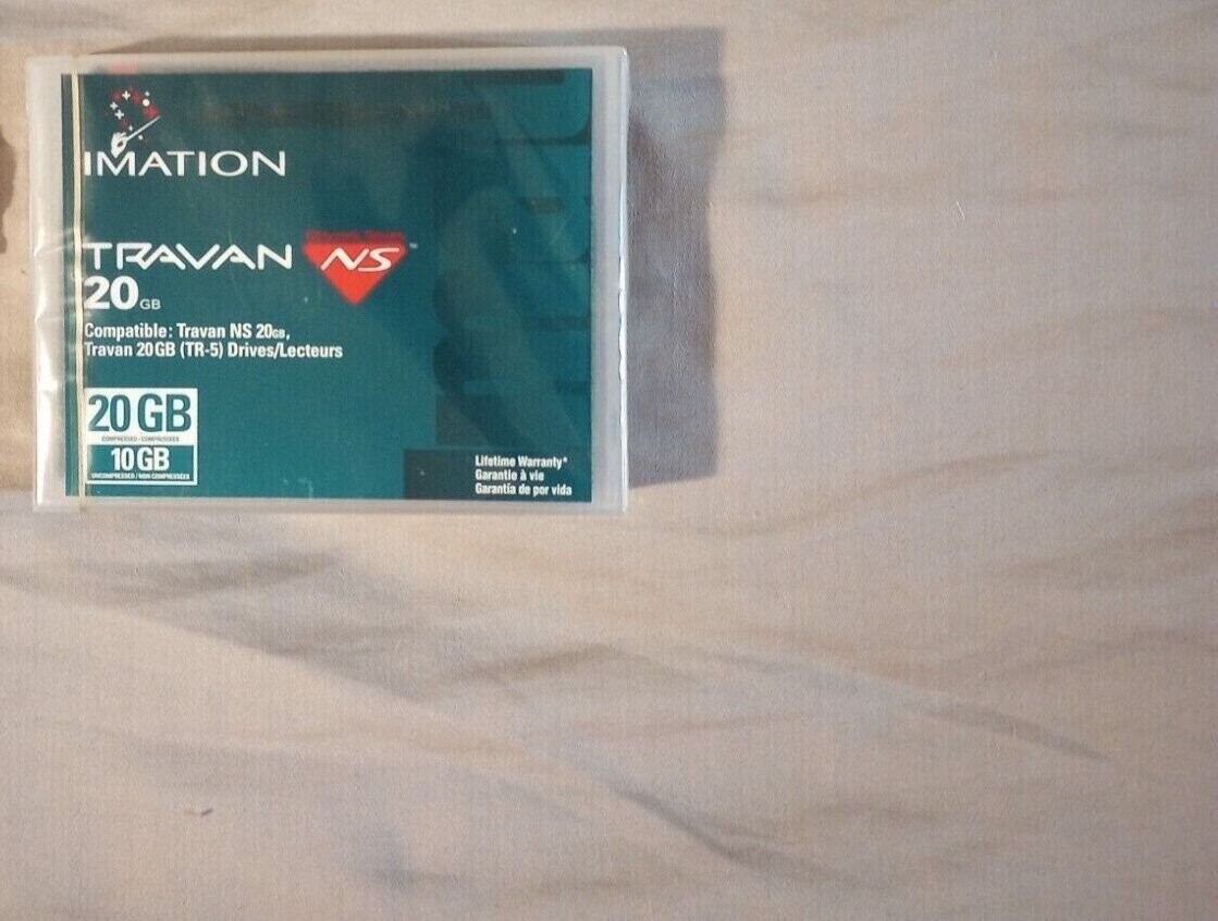 Imation Travan NS Network Series 20GB Data Cartridge New/Sealed