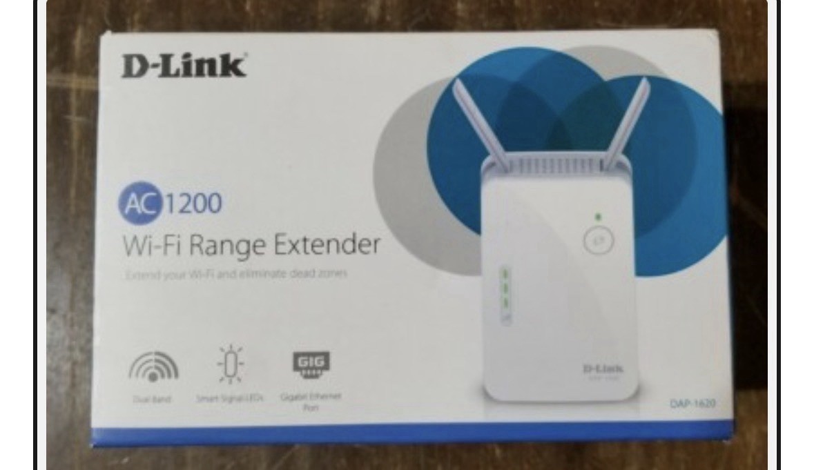 D-Link DAP-1620 AC 1200Mbps Wi-Fi Range Extender 802.11 ac/g/n/a 2.4G & 5GHz