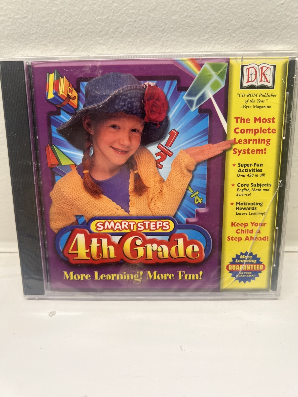 SMART STEPS 4th grade vintage pc education software NEW 2001 math English MAC