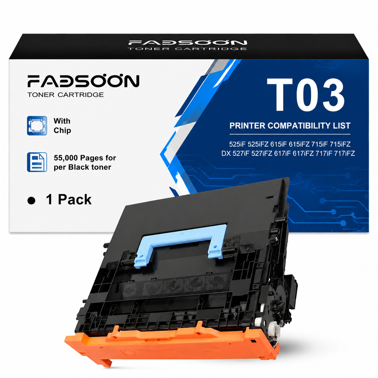 T03 1PK BK Toner Cartridge Set imageRUNNER ADVANCE 525iF II 615iF II 715iF II