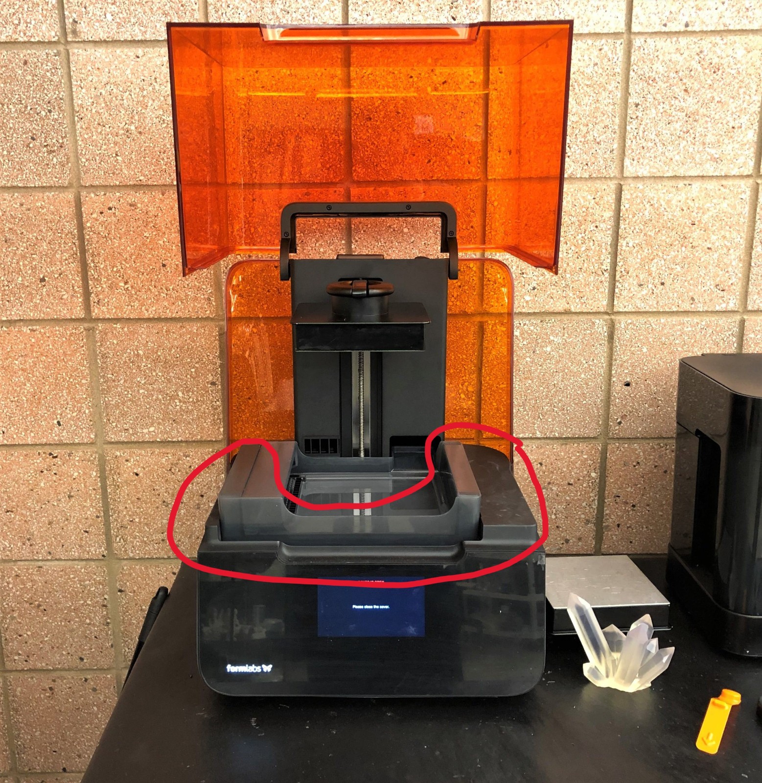 Formlabs Form 3 Internal Plastic Subframe With Motor And Lens Detection