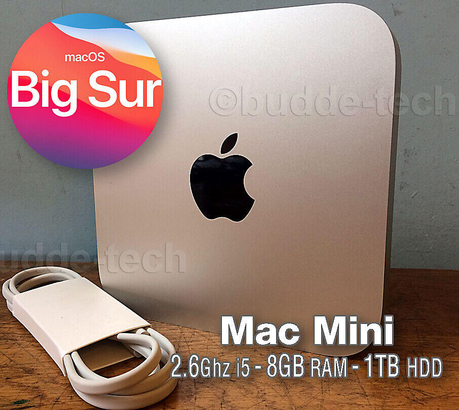 Mac Mini Desktop MGEN2LL/A 2.6GHz Core i5 8GB RAM 1TB HD BIG SUR 2020/2021 OS