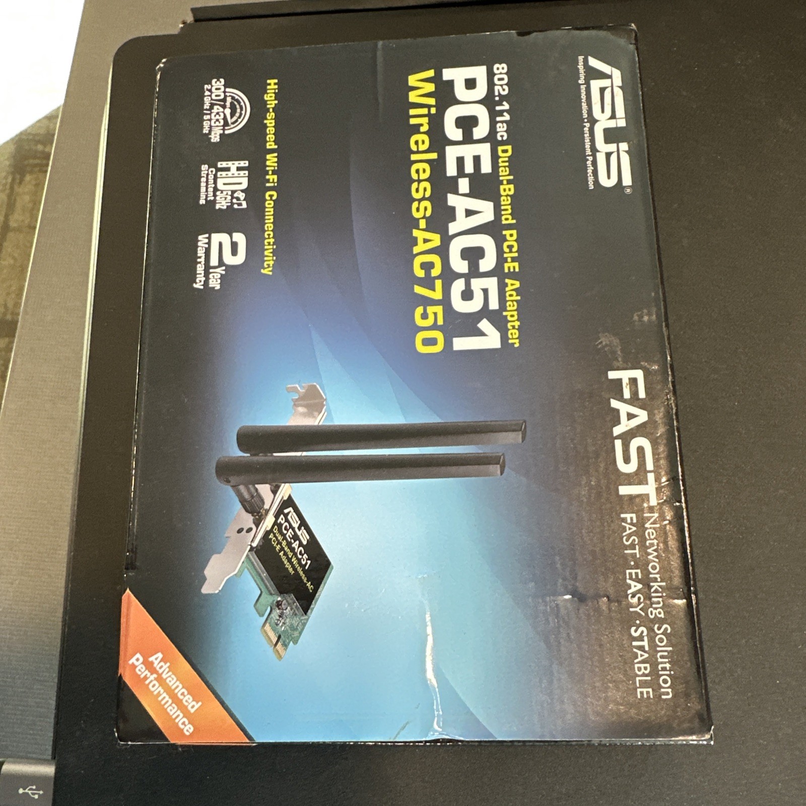 Asus Model PCE-AC51 Wireless Card PCI open box