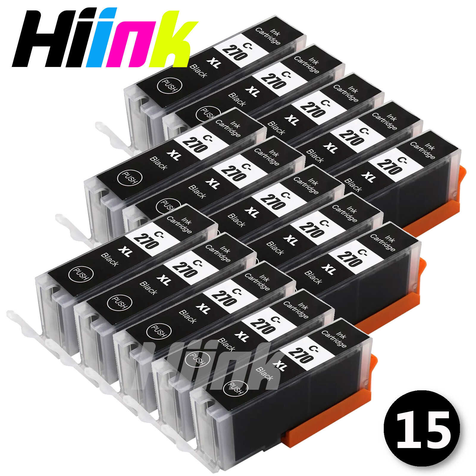 15pk PGI-270 XL Black Ink Cartridges for Canon PIXMA MG7720 TS5020 TS6020 TS8020