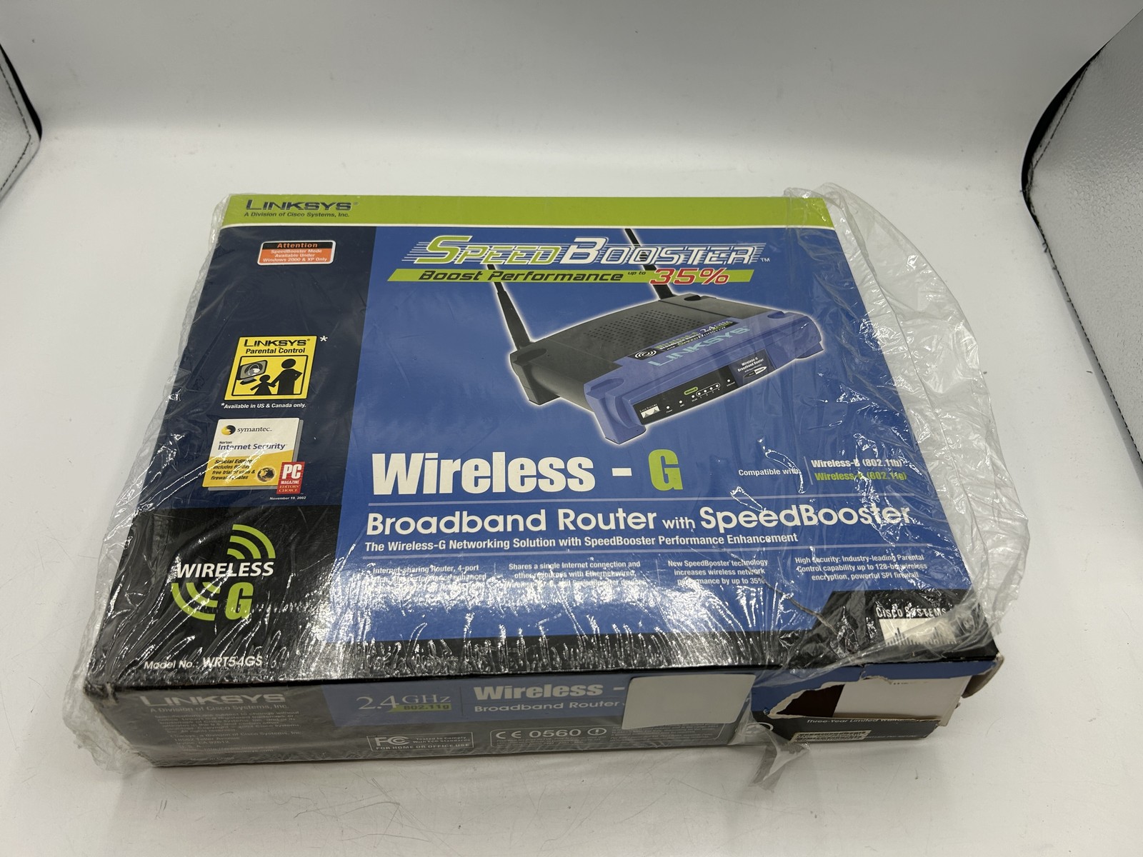 RESET OPEN BOX Linksys Wireless-G Broadband Router 2.4 GHz 4-Port Model WRT54G