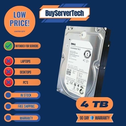 Dell 0529FG 529FG 4TB 7.2K RPM 6Gb/s 3.5" SAS Hard Drive ST4000NM0023 NO TRAY