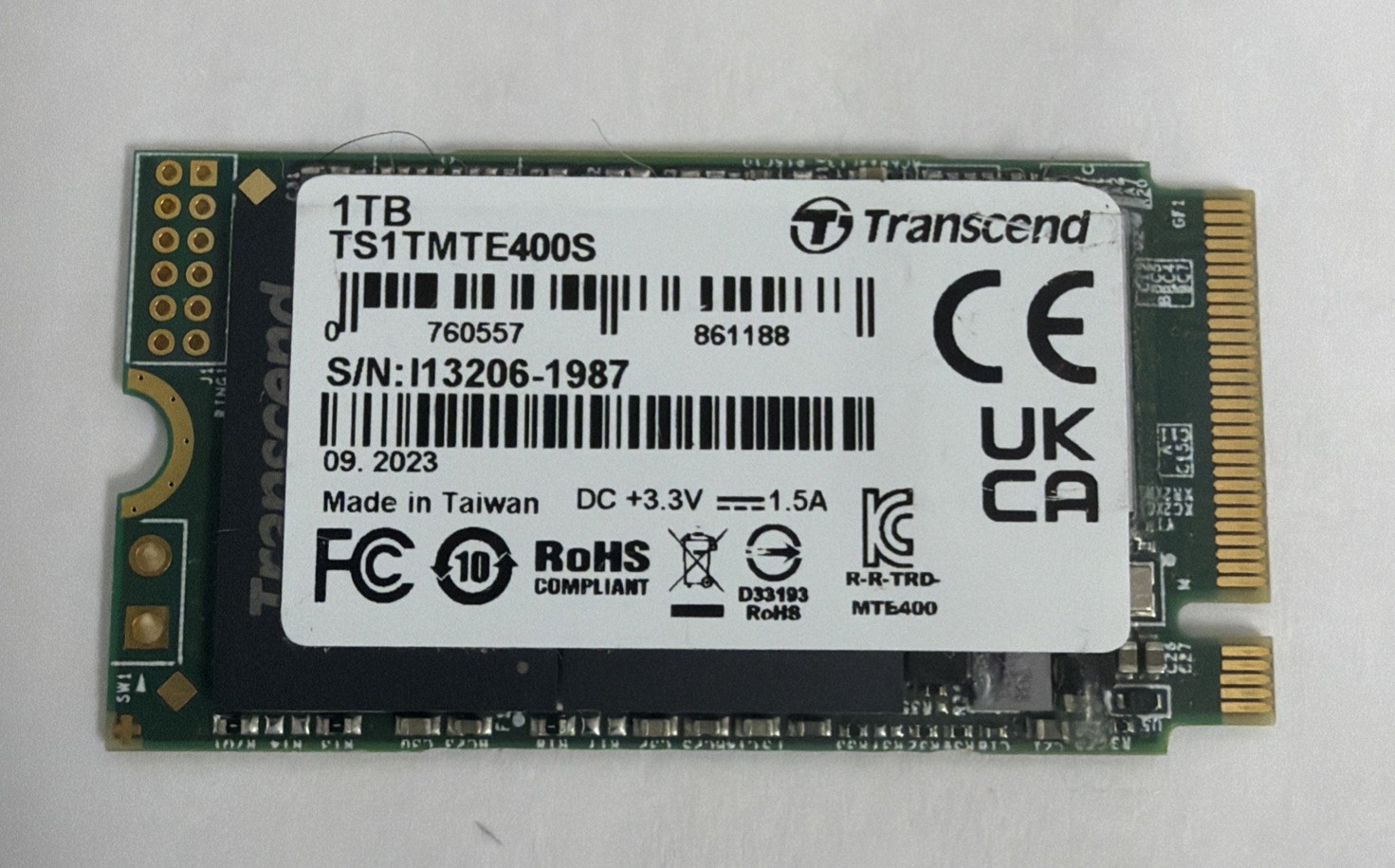 Transcend TS1TMTE400S 1TB M.2 2230 NVMe PCIe  Internal SSD