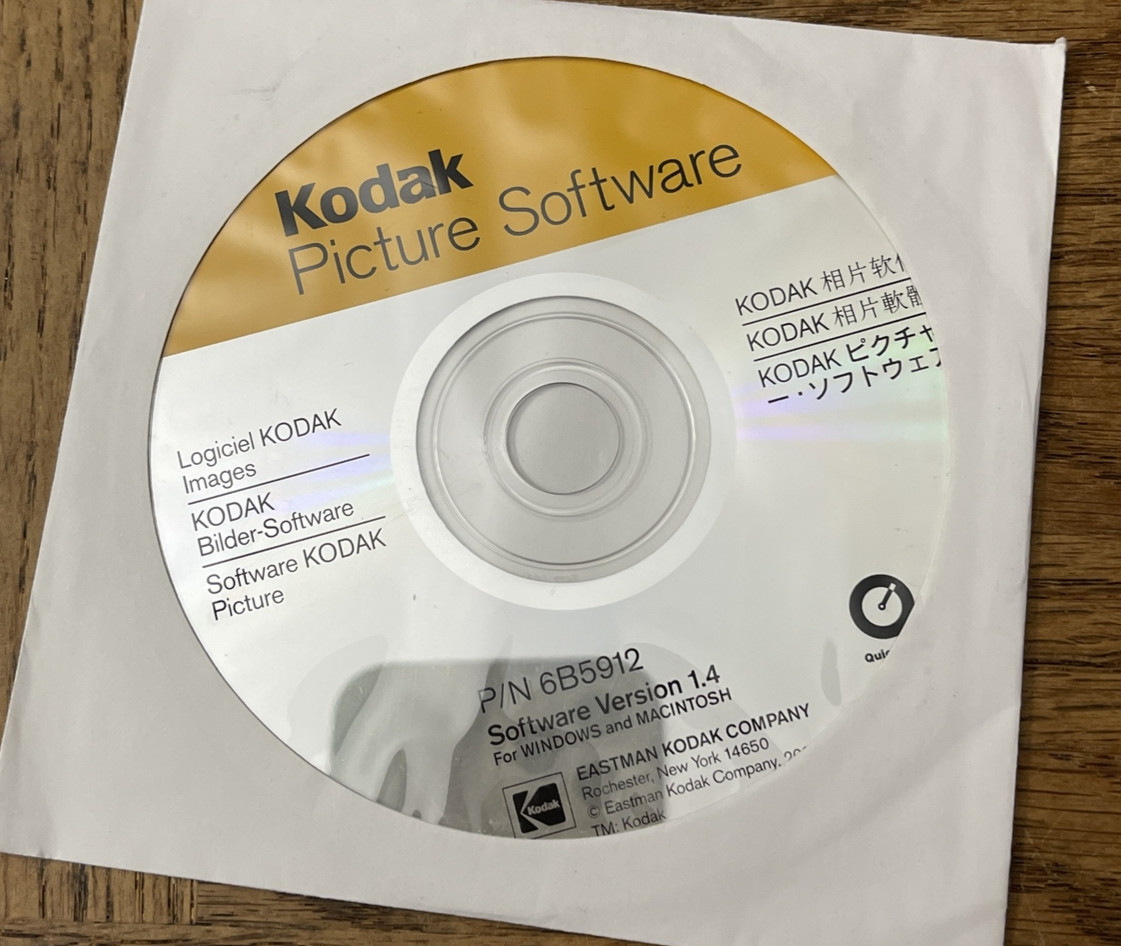 Kodak Picture Software PC CD Rom Software
