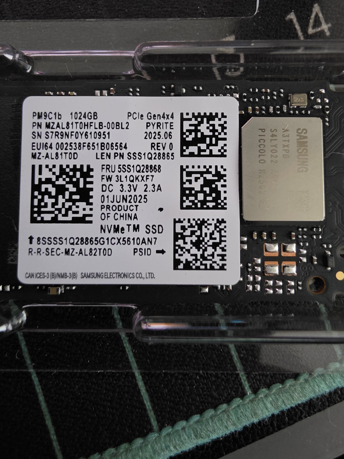 Samsung PM9C1B 1TB PCle NVMe Gen4 M.2 2242 SSD OEM PULL