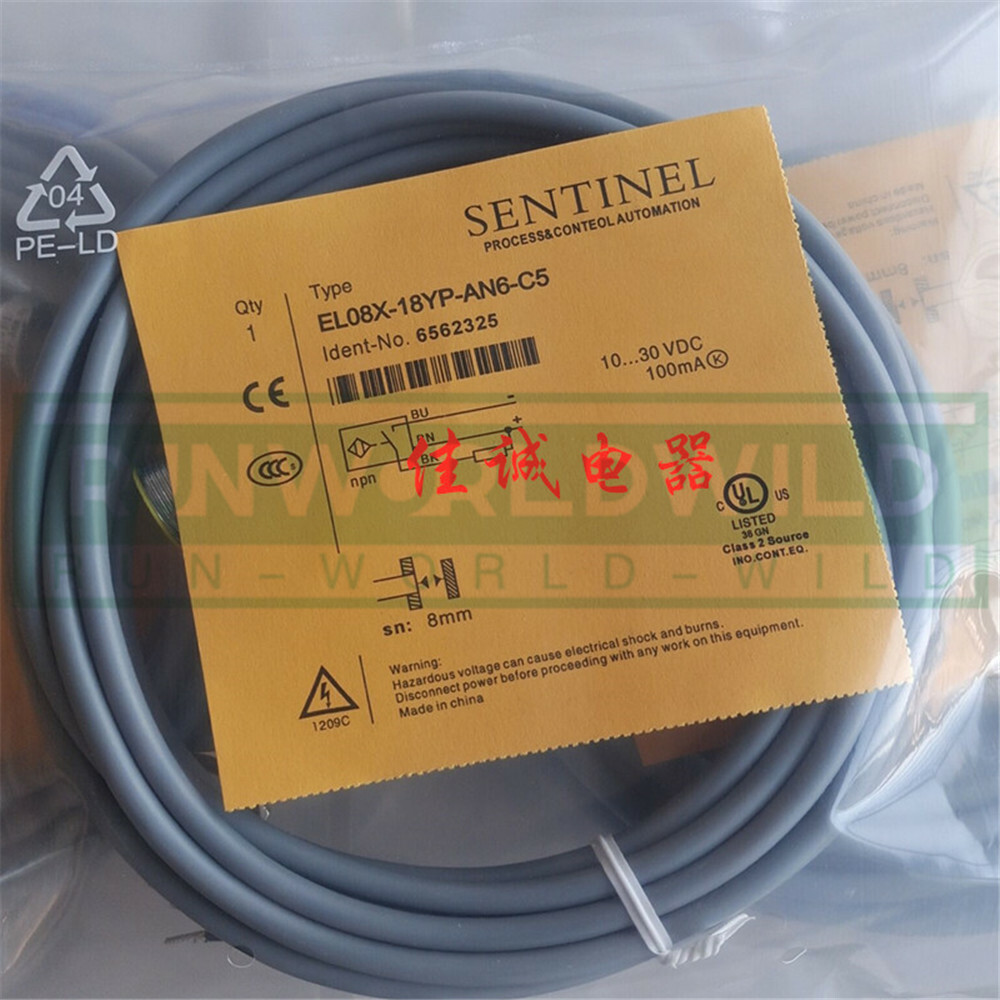 QTY:1 New For SENTINEL proximity switch EL08X-18YP-AN6-C5 10...30VDC 100mA