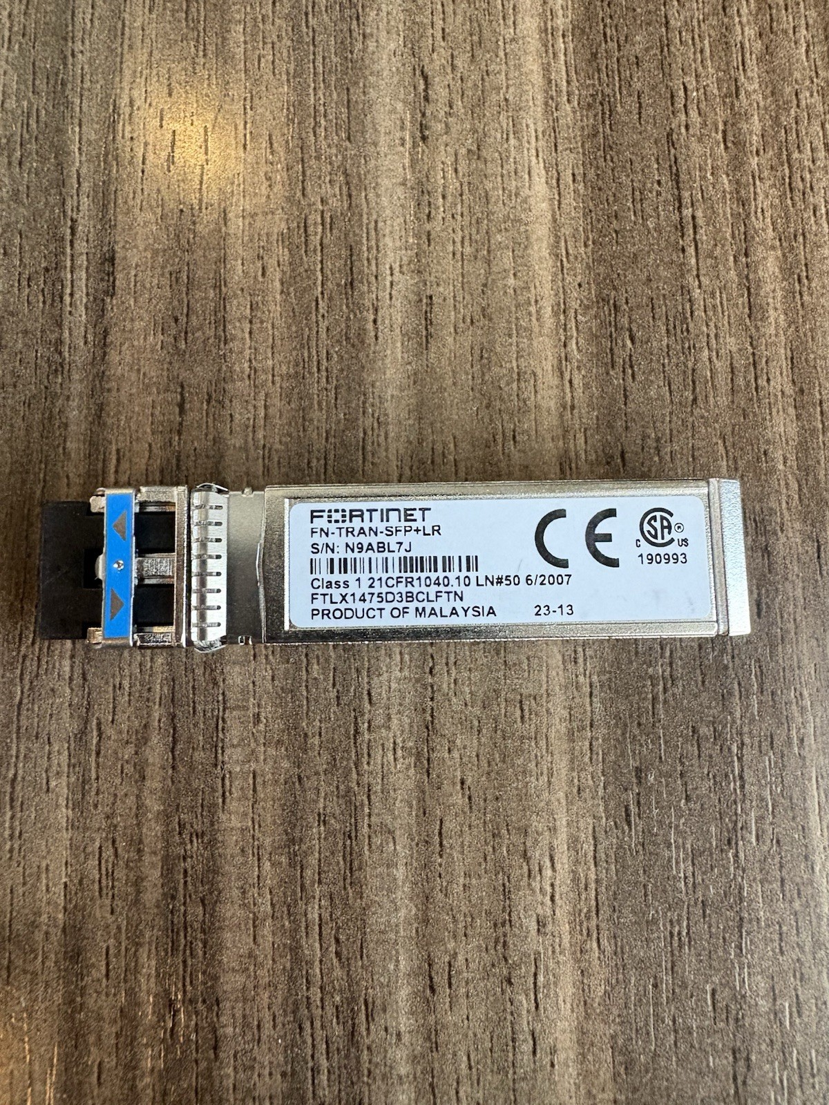 Fortinet FN-TRAN-SFP+LR Transceiver Module
