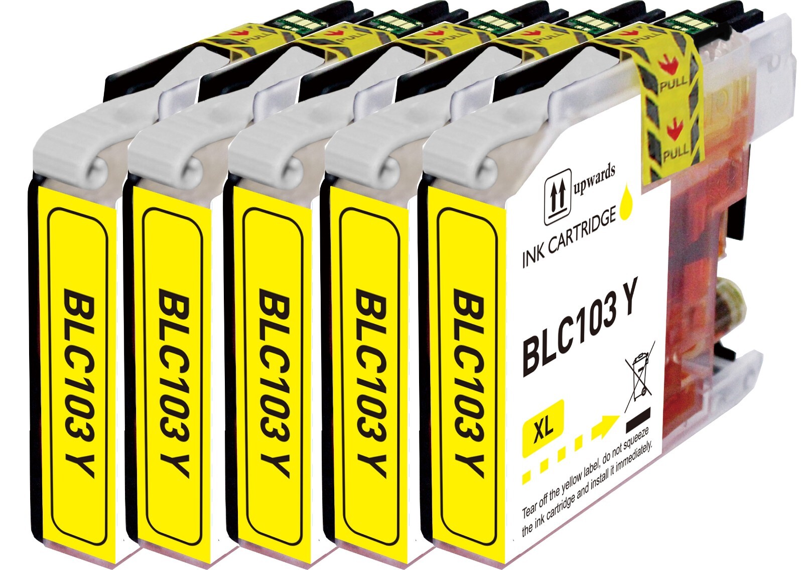 5PK YELLOW Ink Compatible with Brother LC103XL MFC-J450DW MFC-J285DW MFC-J475DW