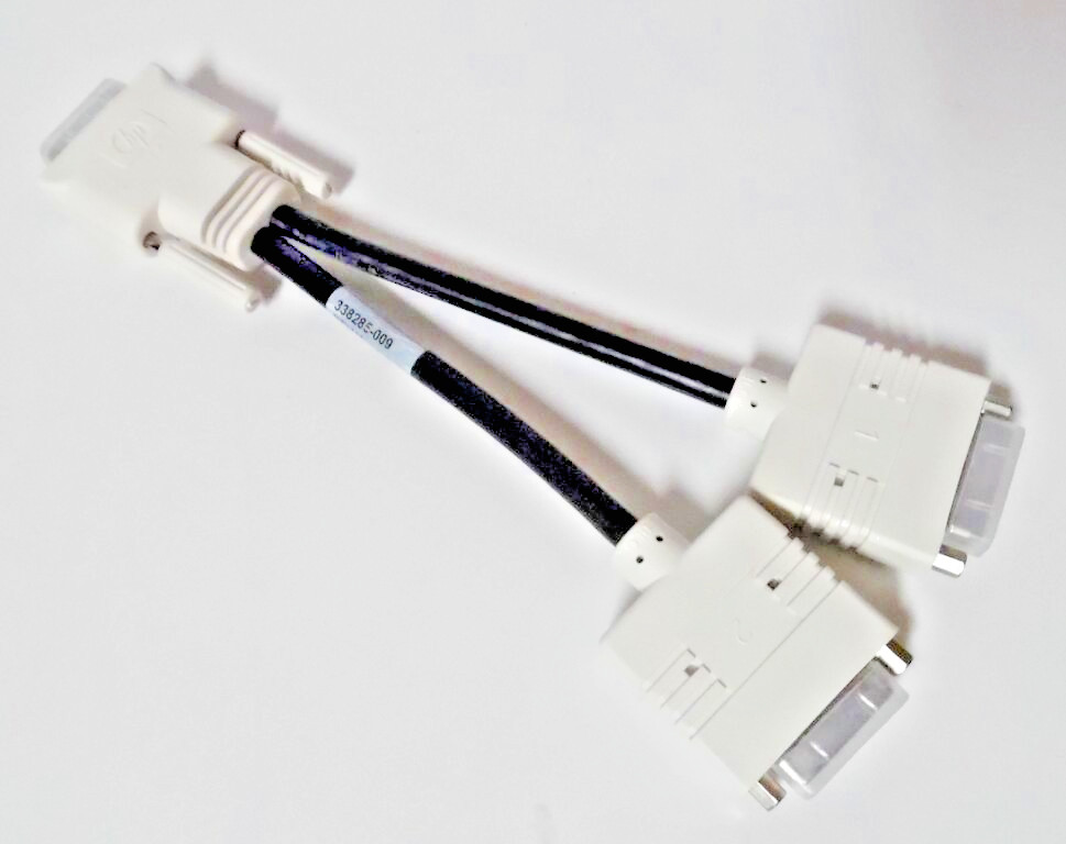 HP/Dell Single DMS-59 to Dual DVI Y Splitter Video Cable H9361 R0915 338285-009