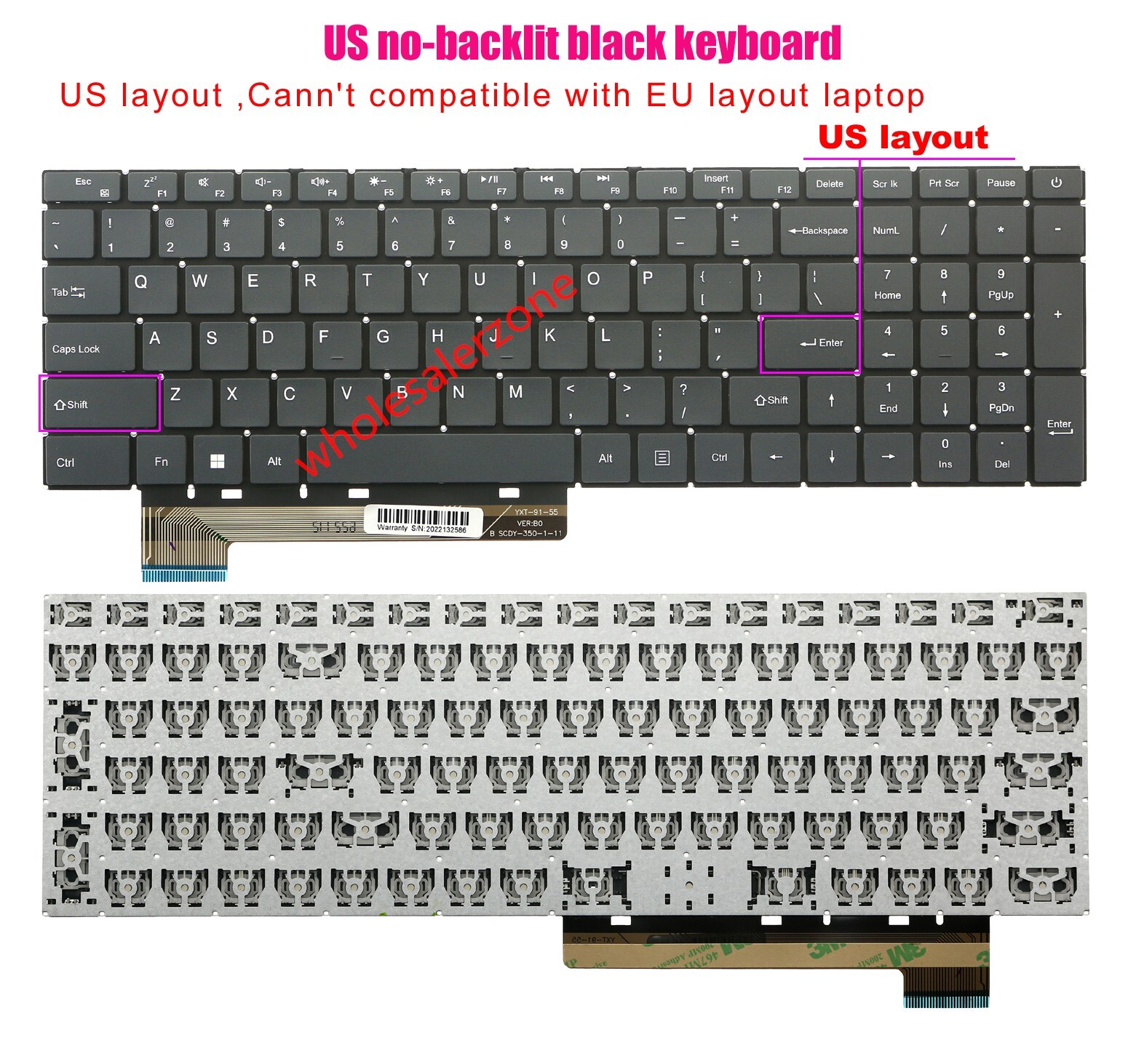 New English US Keyboard For Gateway GWNR71517 GWNR71517-BL GWNR71517-BK Laptop