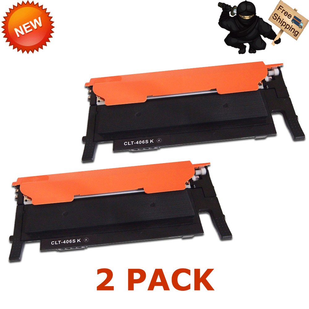 *2pk CLT-K406S CLTK406S Bk Toner Cartridge For Samsung K406S Xpress C410W C460FW