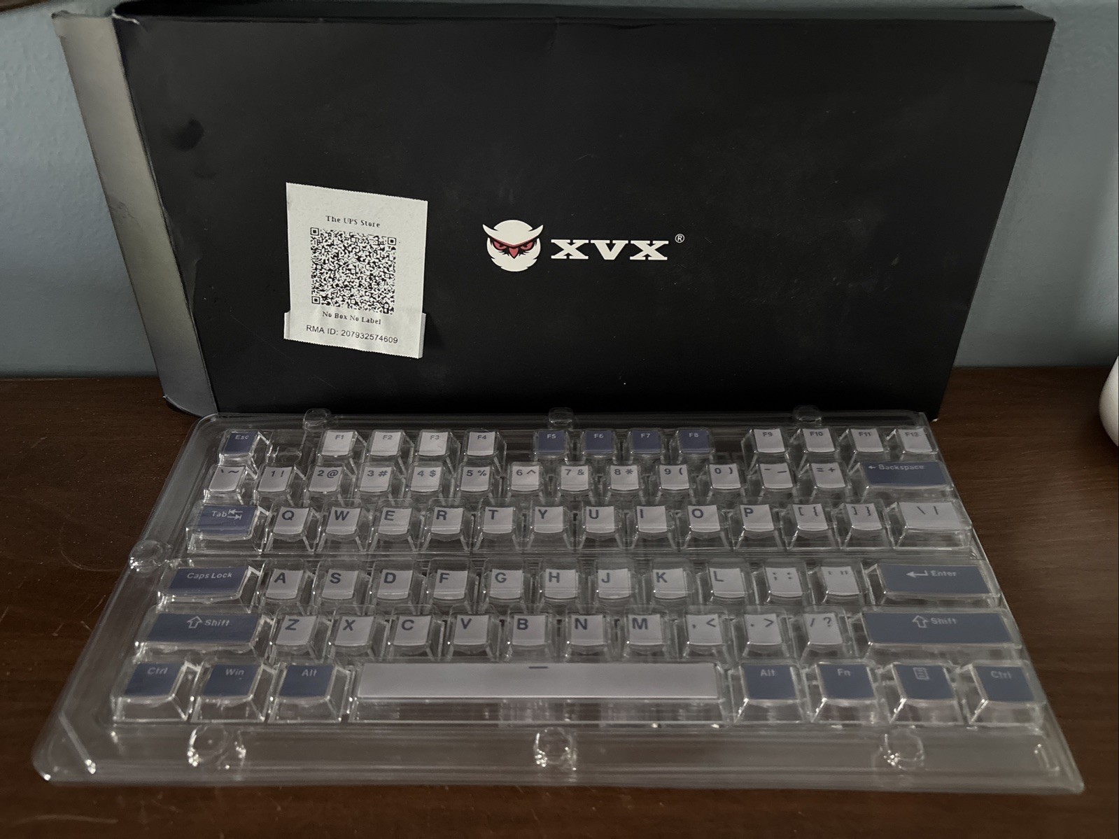 XVX 128pc Keycaps Cherry Profile Purple/White Clear Set NIB