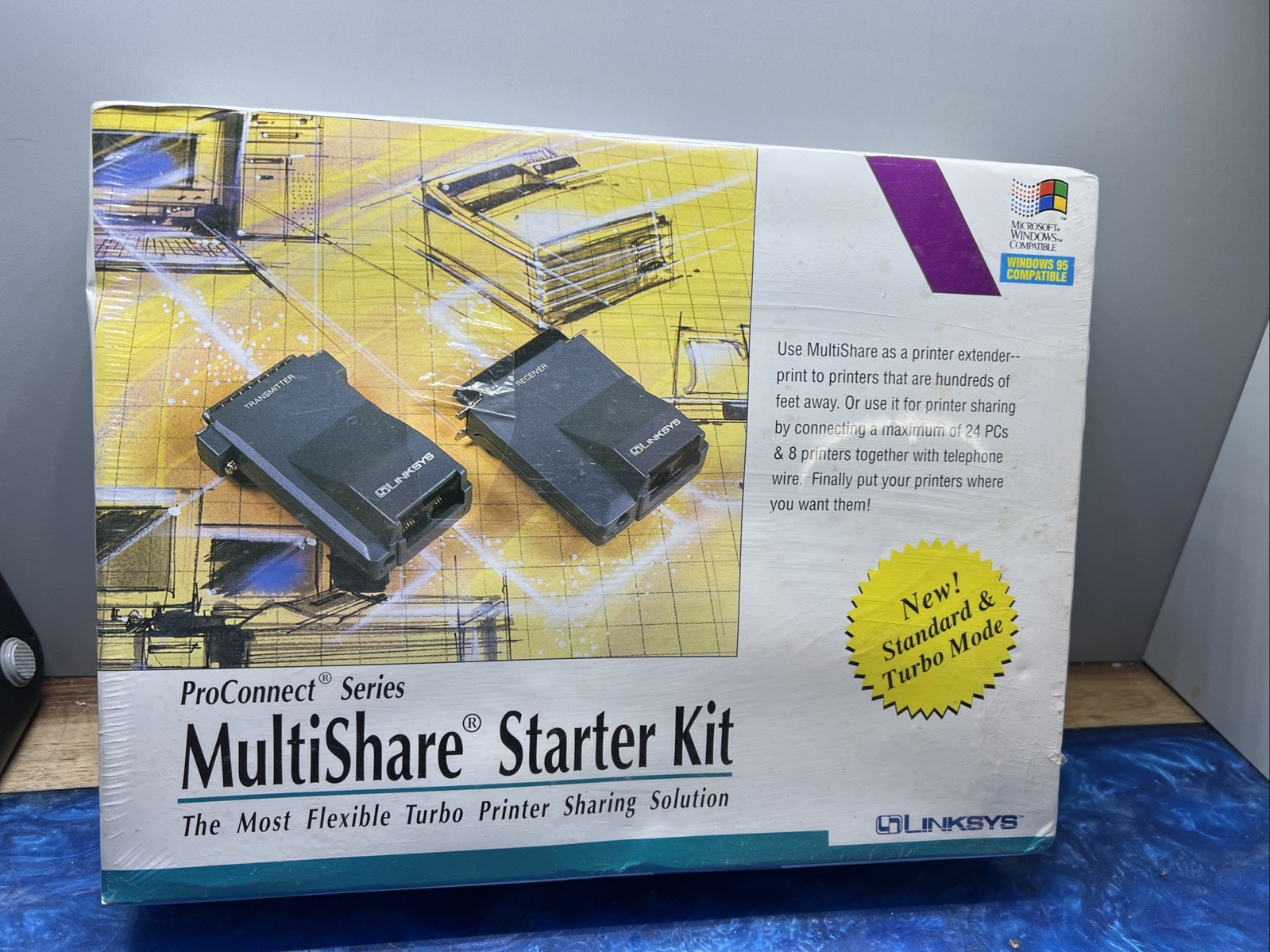Linksys Multi-Share Starter Kit Model MSHARE-SK Wire & Software NEW SEALED