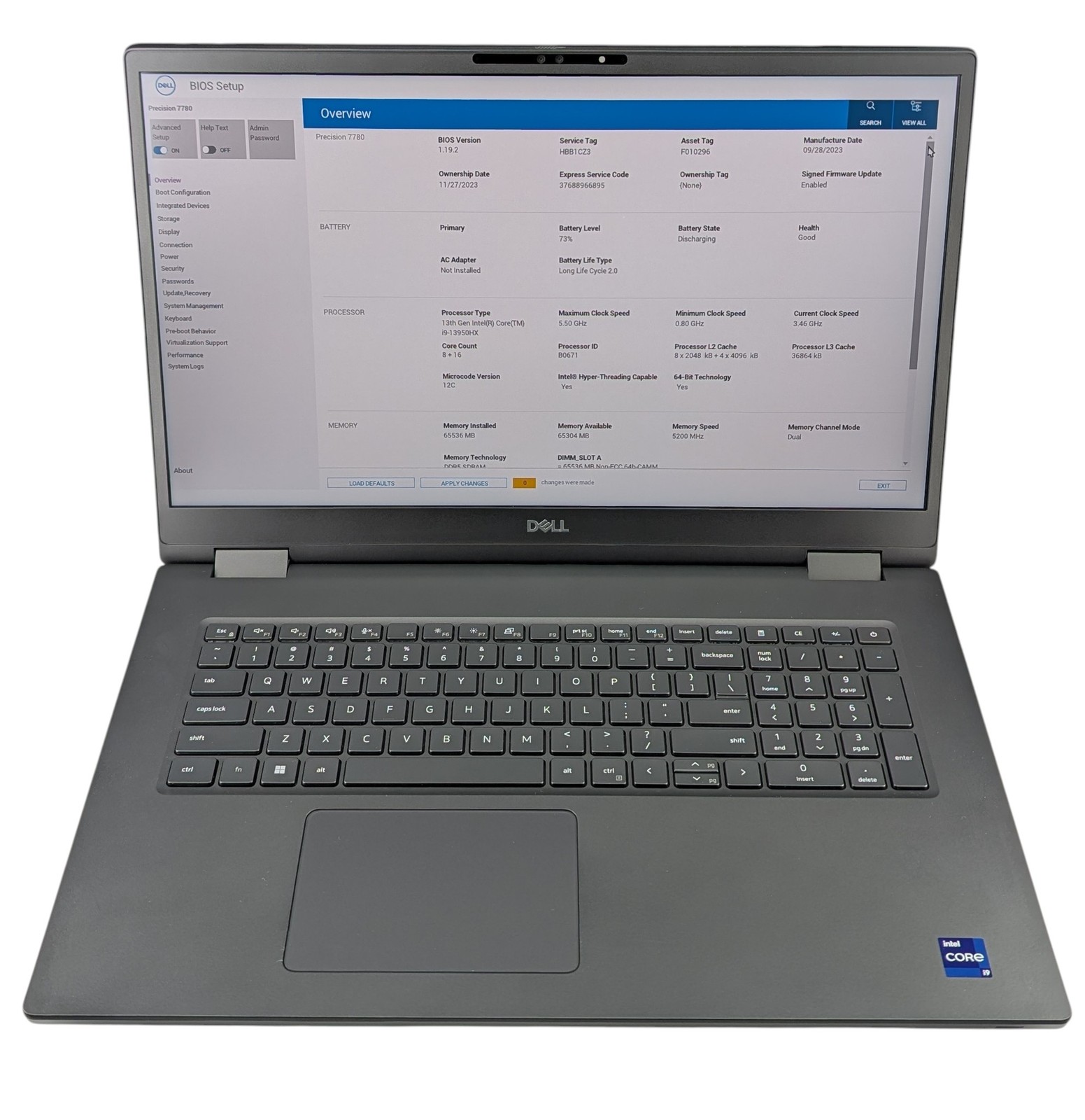 Dell Precision 7780 17.3" i9 13950HX 64GB RAM 1TB SSD - Grade D