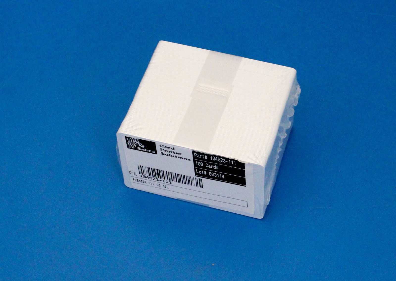 200 X Zebra Premier PVC Blank ID Card 104523-111 CR-80/30mil 3.38” X 2.12” White