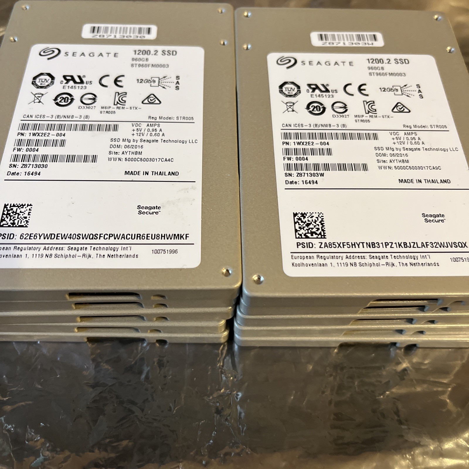 Lot Of 10 ST960FM0003 Seagate 1200.2 960GB SAS 12Gb/s 2.5in Internal SSD