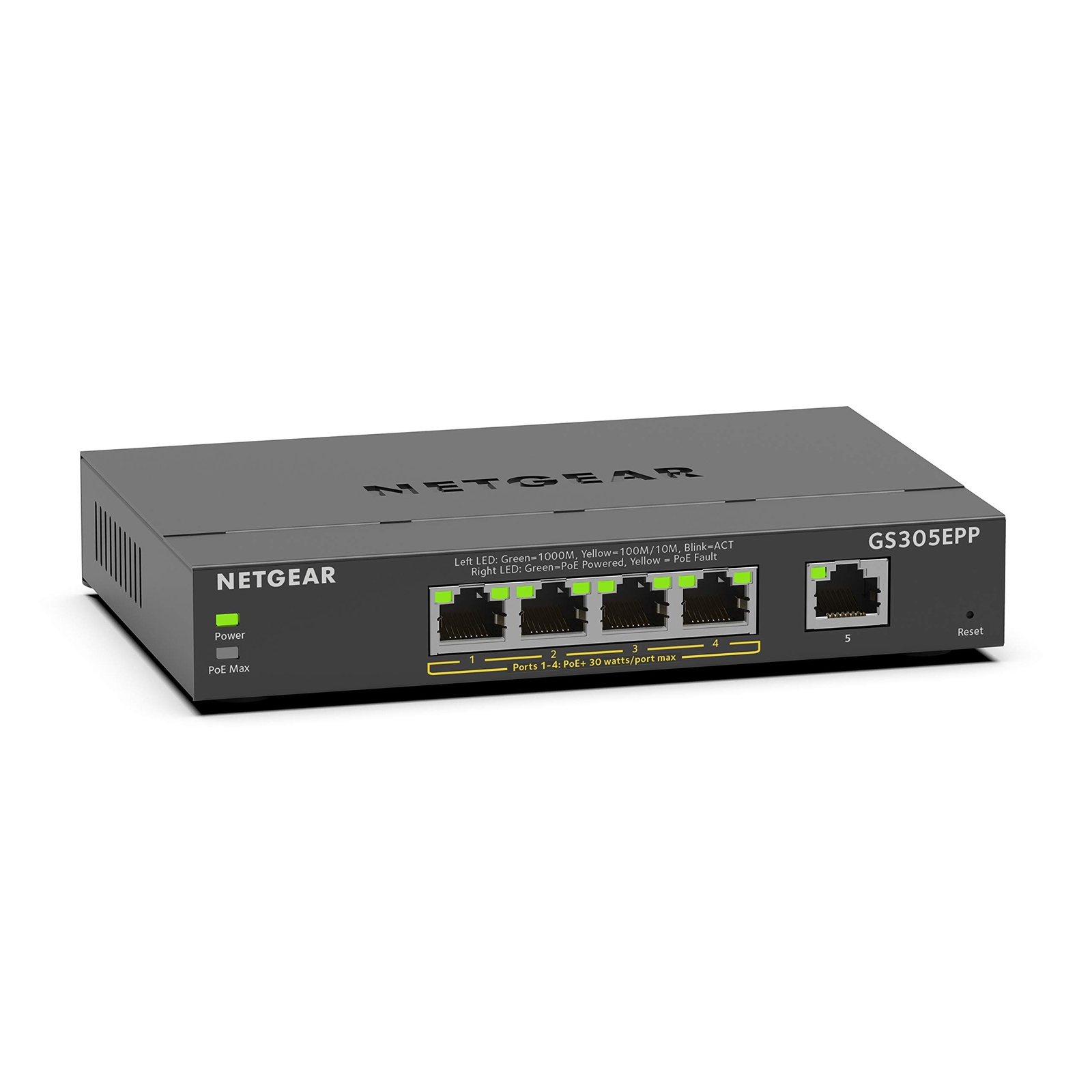 NETGEAR GS305EPP Smart Managed Plus Switch 5 Gigabit Ports 4 PoE 120W Budget