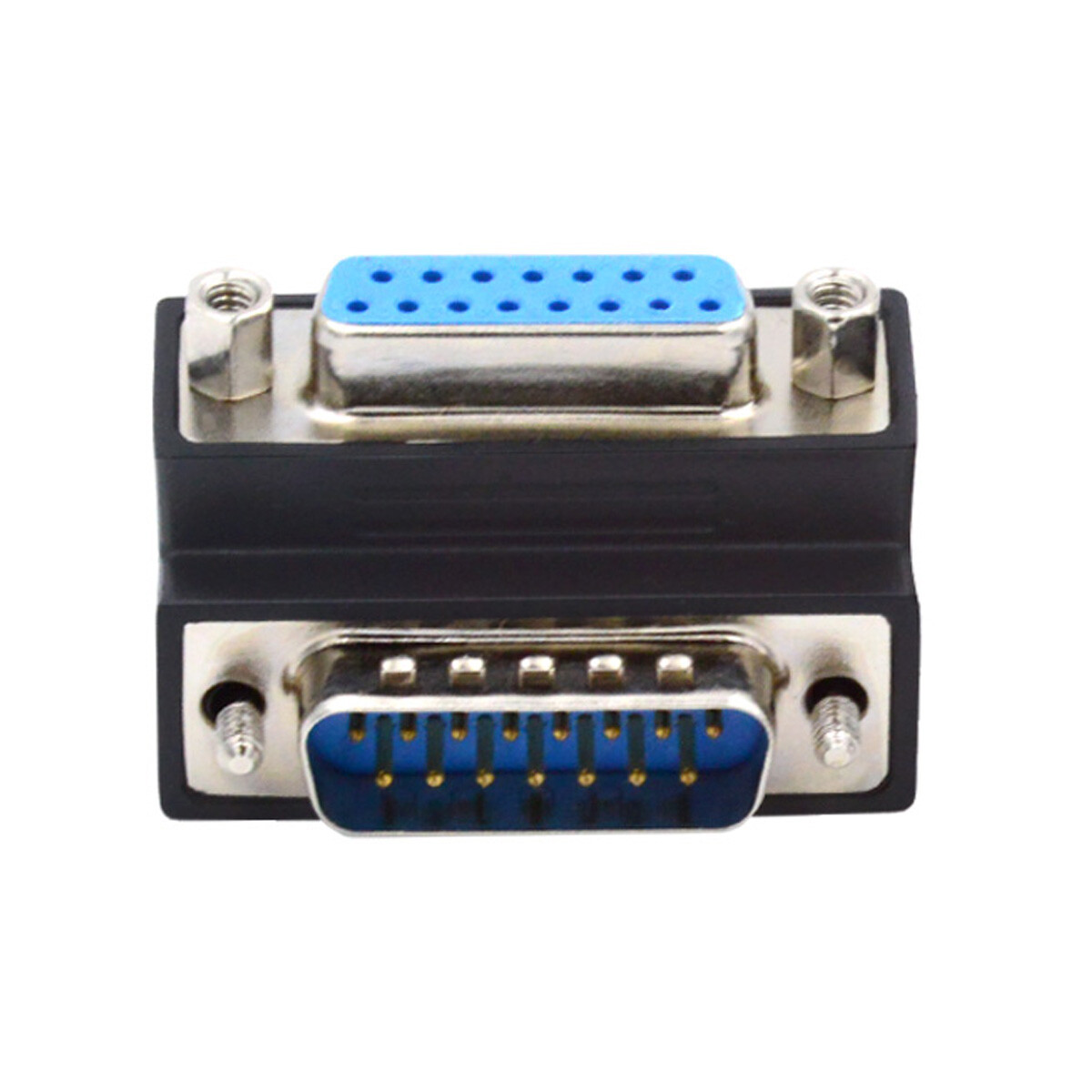 Chenyang Down UP 90 Degree Angled DSUB D-subminiature 15pin Male to Female