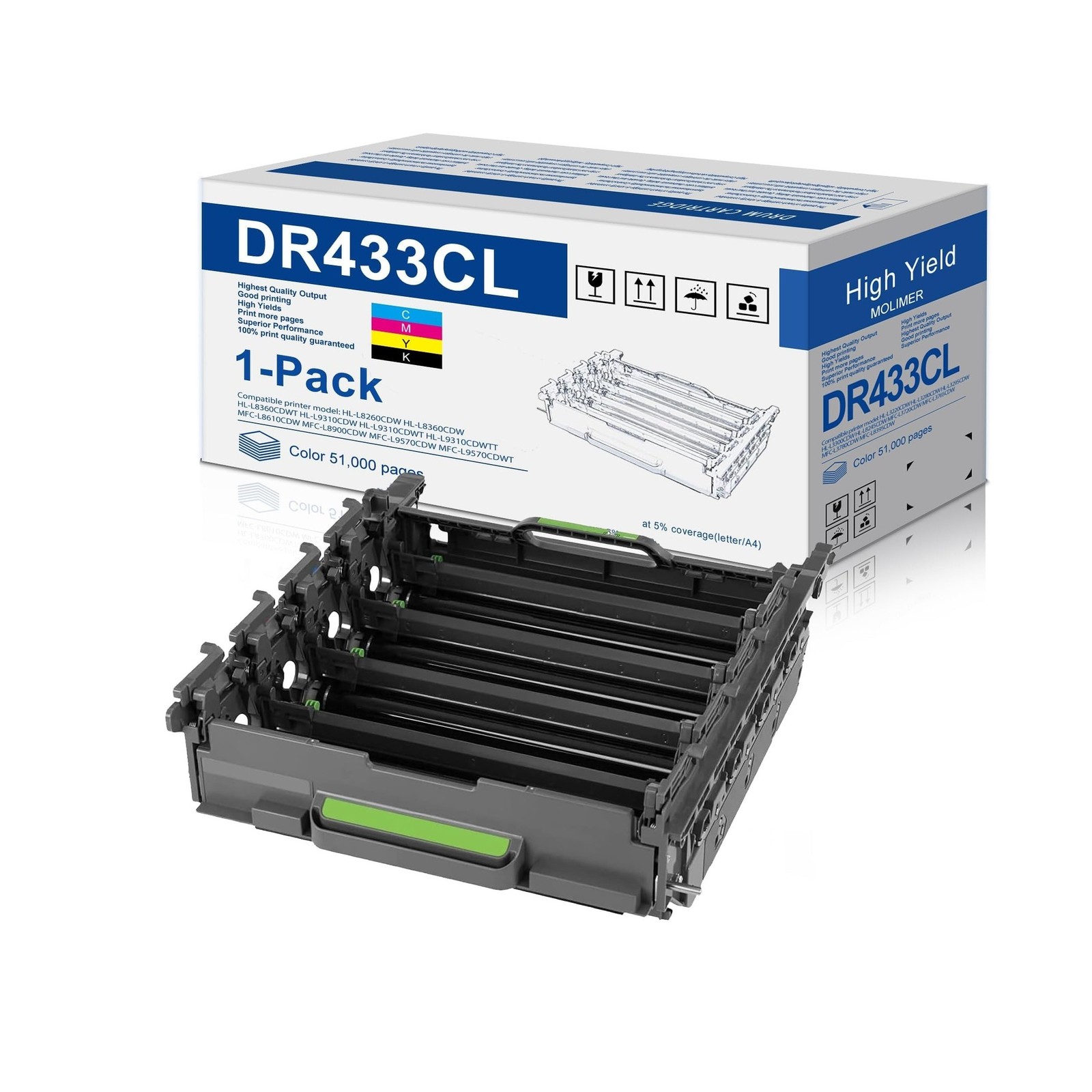 DR433CL DR431CL Drum Unit Replacement for Brother DR431CL DR-433CL use with H...
