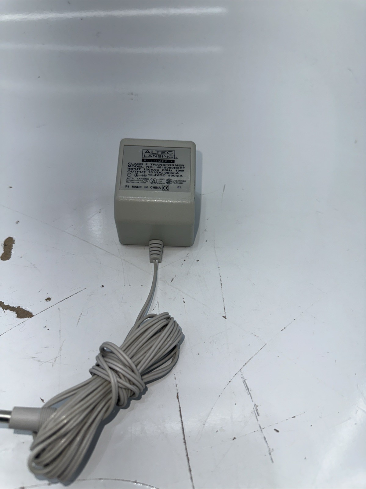 Genuine Altec Lansing AC Power Adapter Transformer 15VDC 4815090R3CT