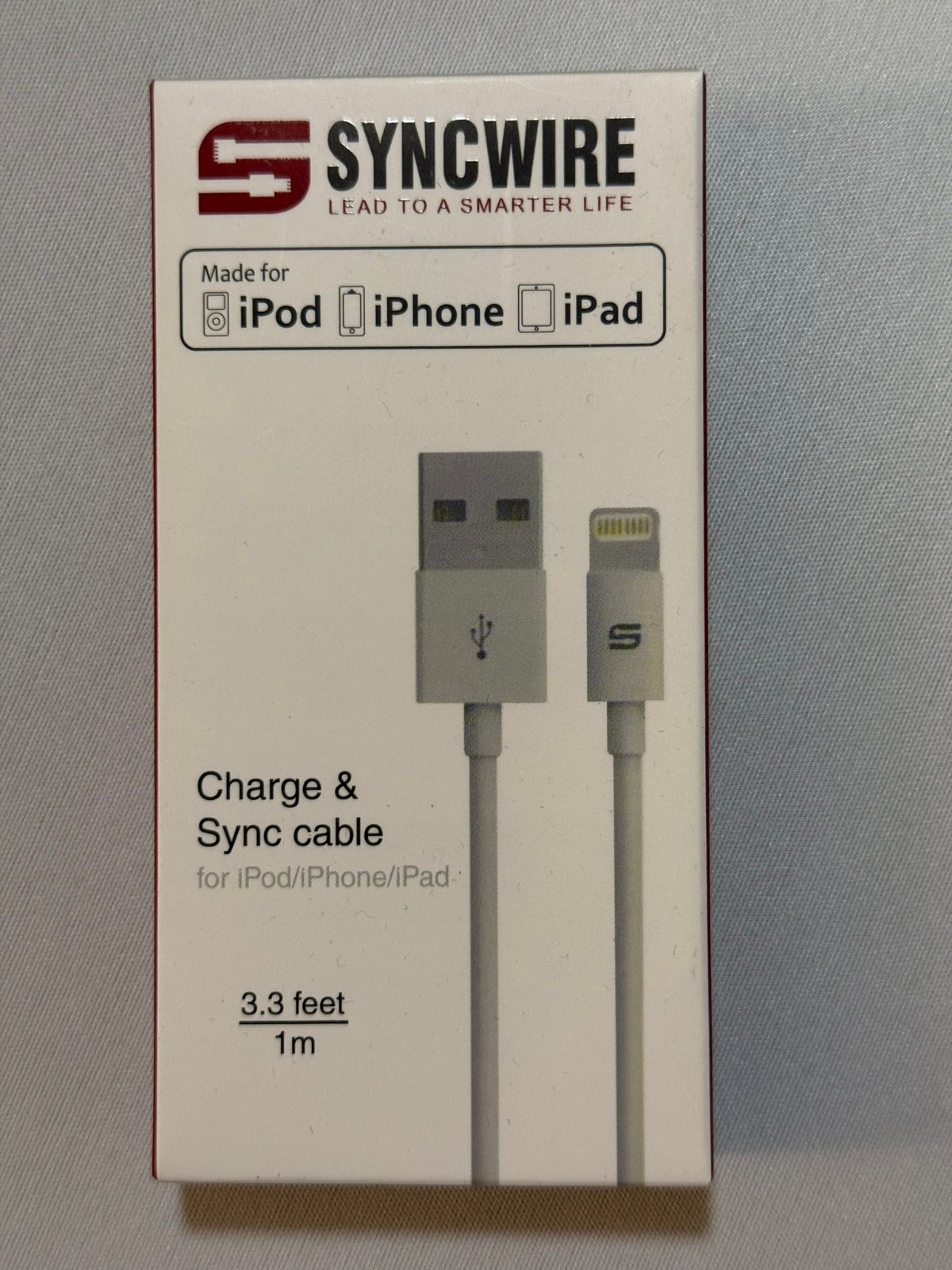 2X 3Ft Lightning Cable MFi USB Charge/Sync Cord for iPhone iPad White New