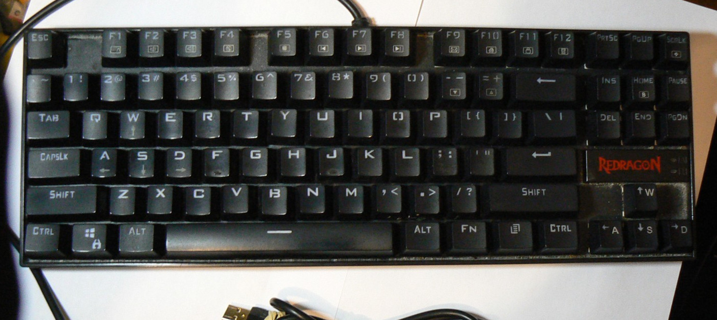 Redragon Kumara Mechanical Keyboard K552 Wired Black Red Backlit