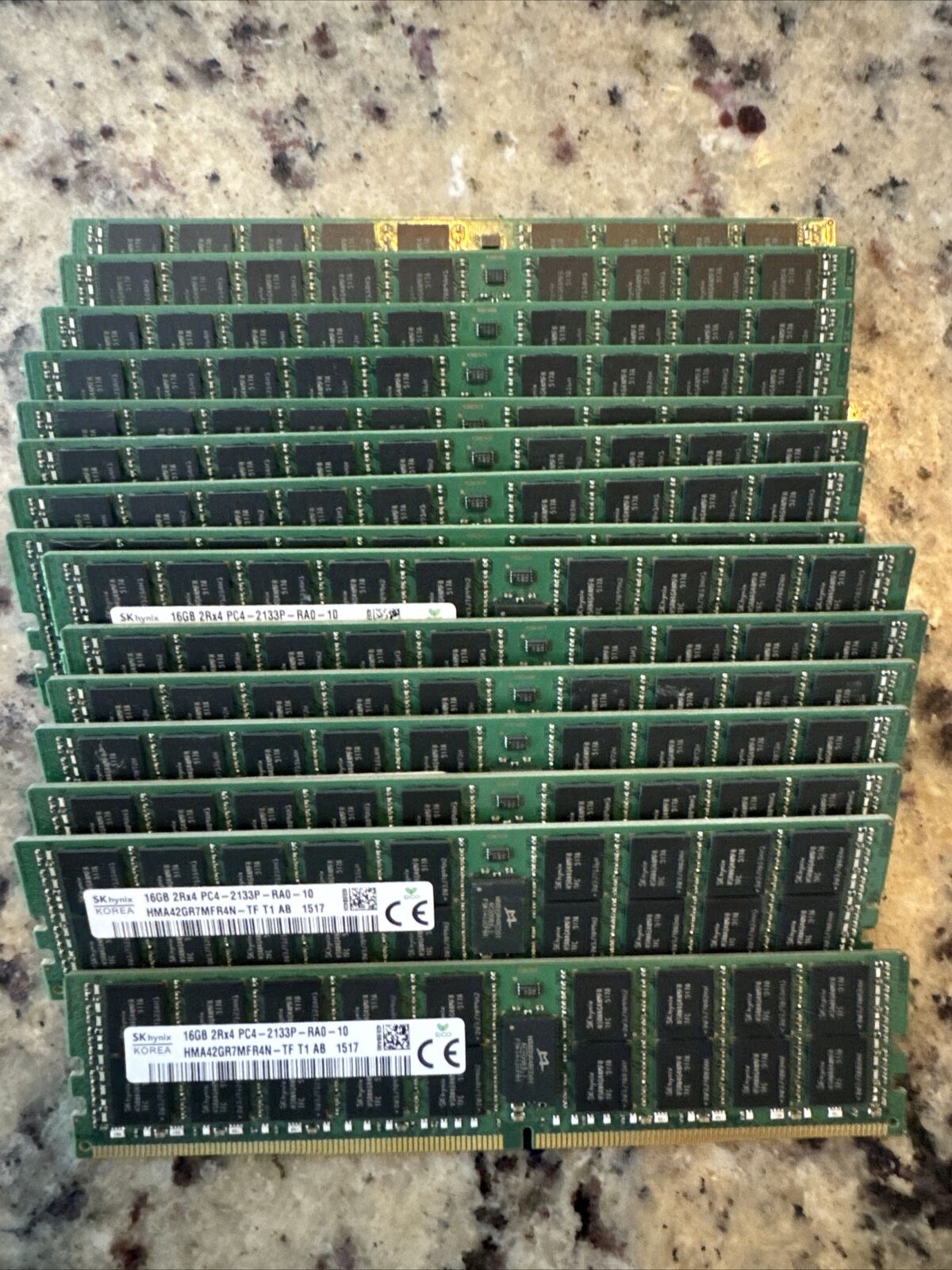 Lot of 15 Hynix 16GB 2Rx4 PC4 | HMA42GR7MFR4N-TF | RDIMM Memory RAM