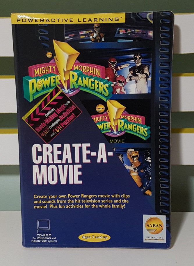 MIGHTY MORPHIN POWER RANGERS CREATE A MOVIE CD ROM ACTIVITY FAMILY KIDS GAME