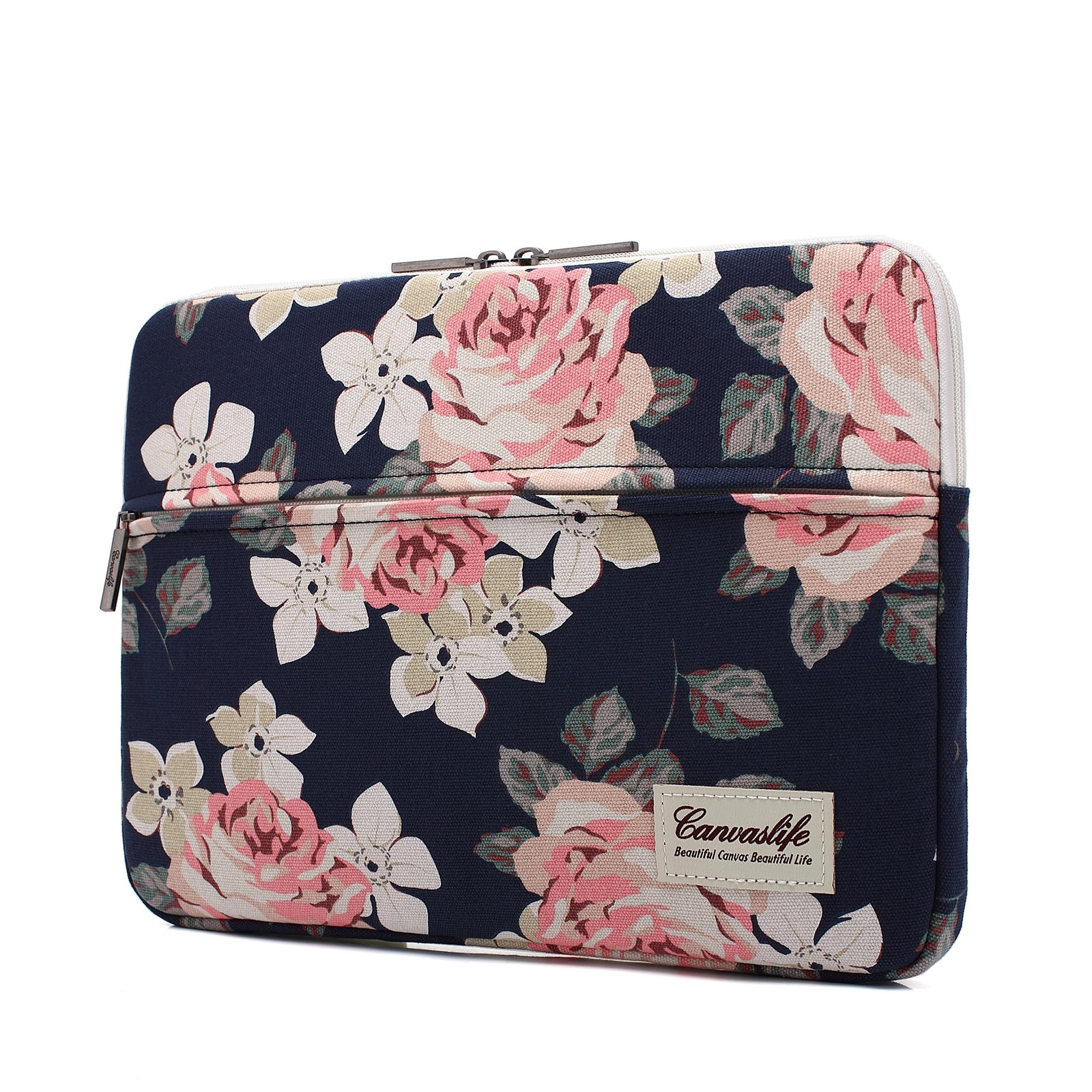 Canvaslife White Rose Pattern 13 inch Canvas 13 inch/13.3 inch,
