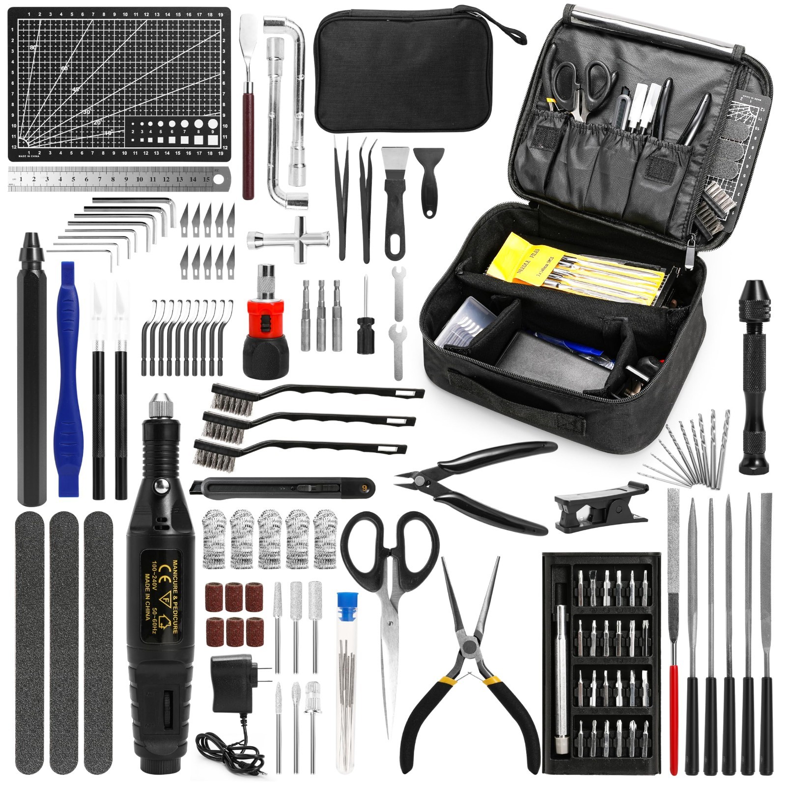 Complete 3D Printing Tool Kit - 124 Pcs Accessories, Nozzle Cleaning, Deburring