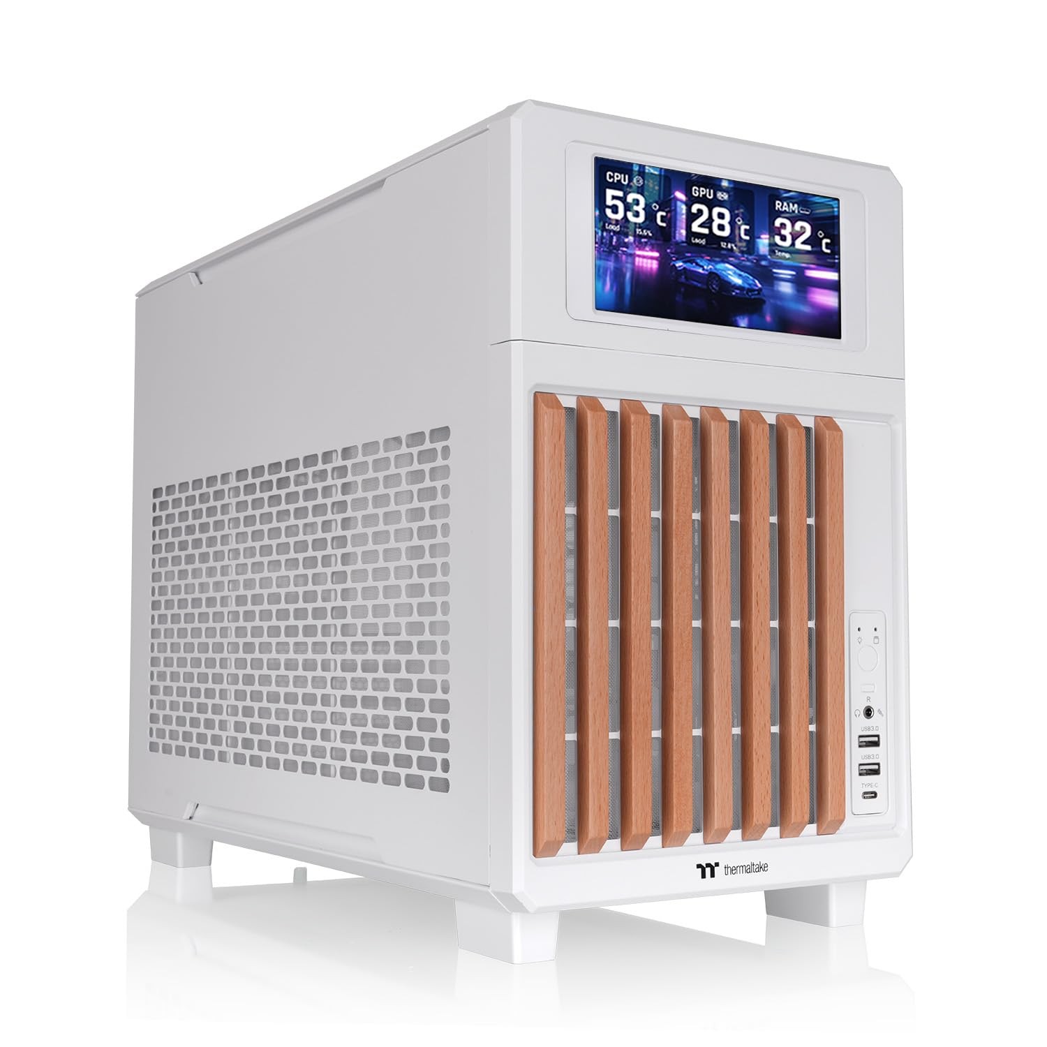Thermaltake TR300 WS Snow Mid Tower Chassis CA11M00M6WNW1