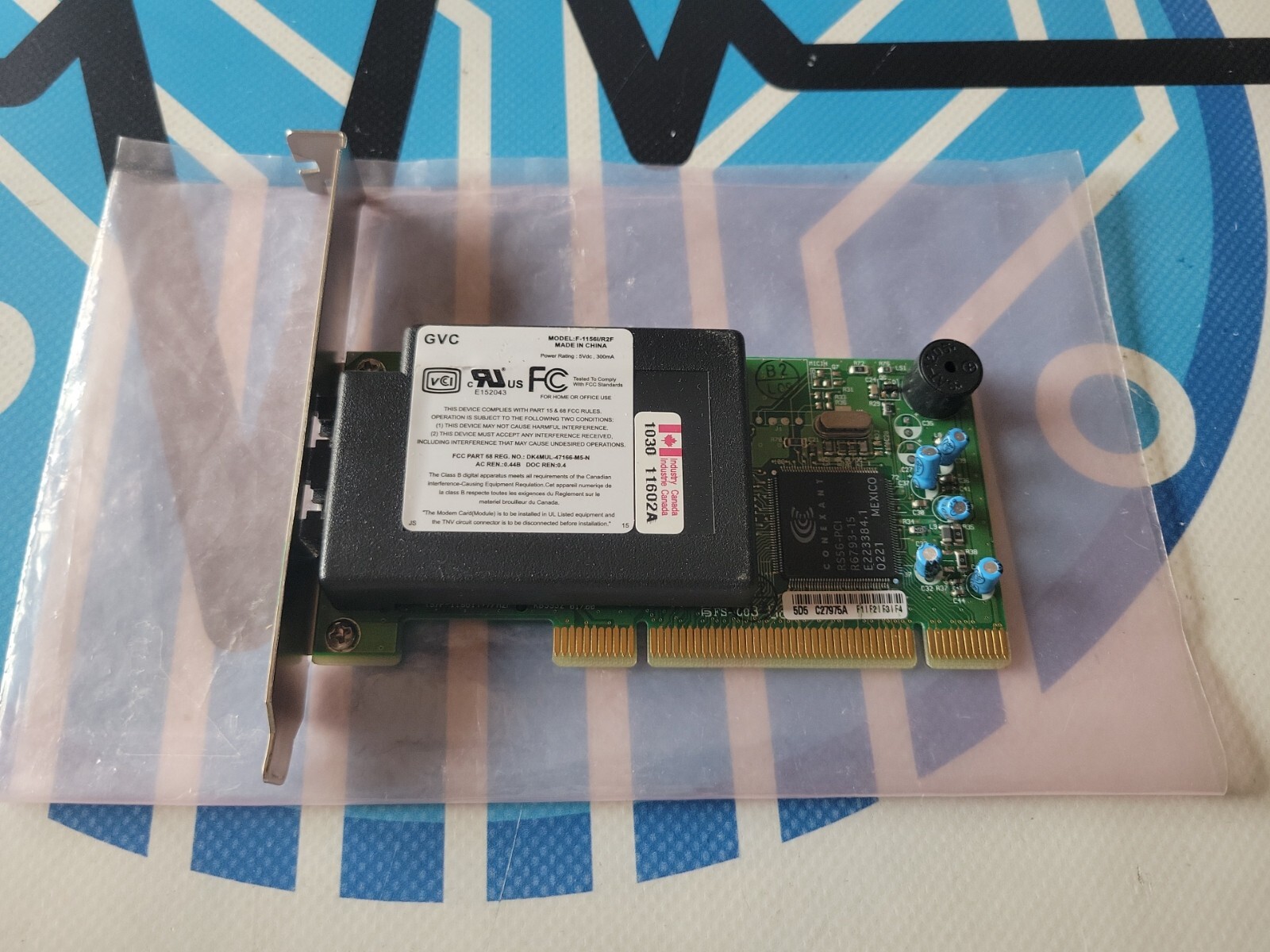 GVC Anatel PCI 56K V92 Fax Modem F-1156I/R2F Dell 01K636 PCI Card