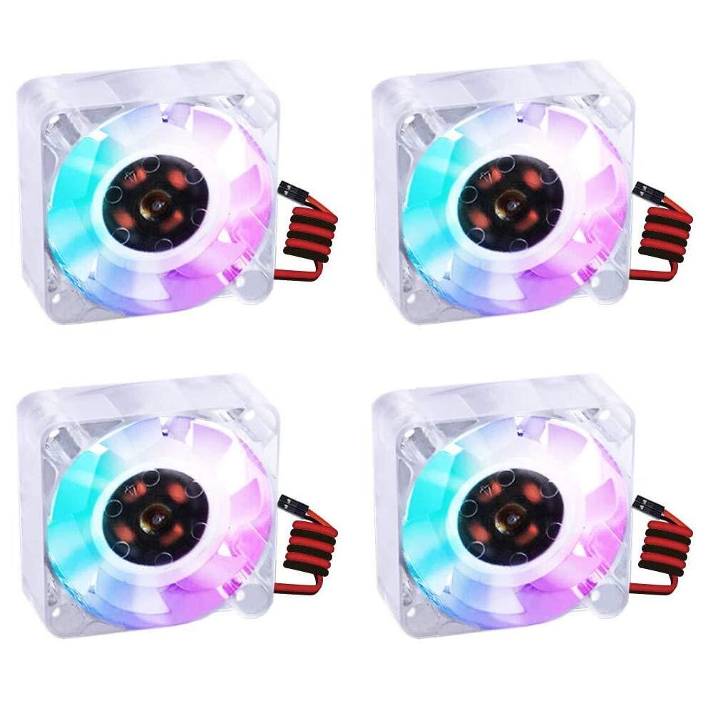 4pcs Quiet Fan for Raspberry Pi 4 Pi Cooling Fan 40x40x10mm 4010 Fan DC 5V Br...