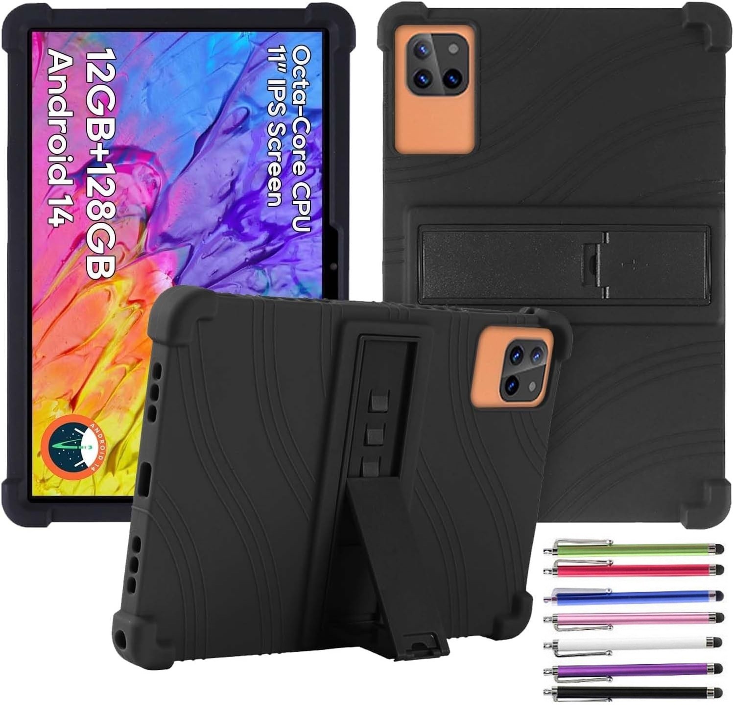 For Callsky Ctab 11 Tablet 11 inch Case Shockproof Silicone Stand Cover + Stylus