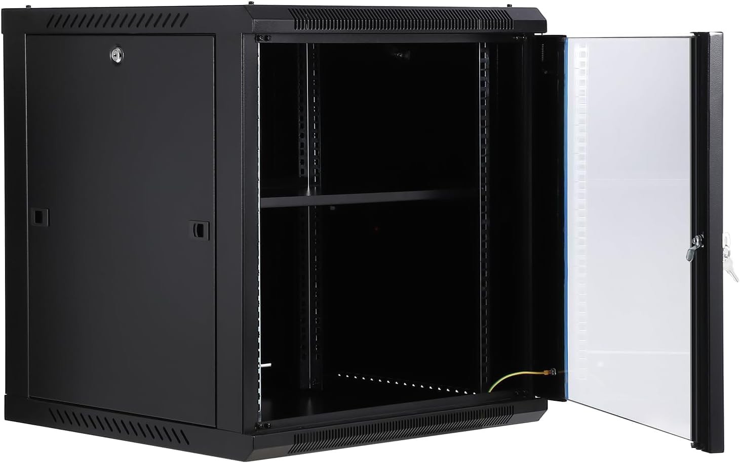 12U Network Cabinet 23.6" Deep Server Rack Enclosure Locking Door Wall Mount
