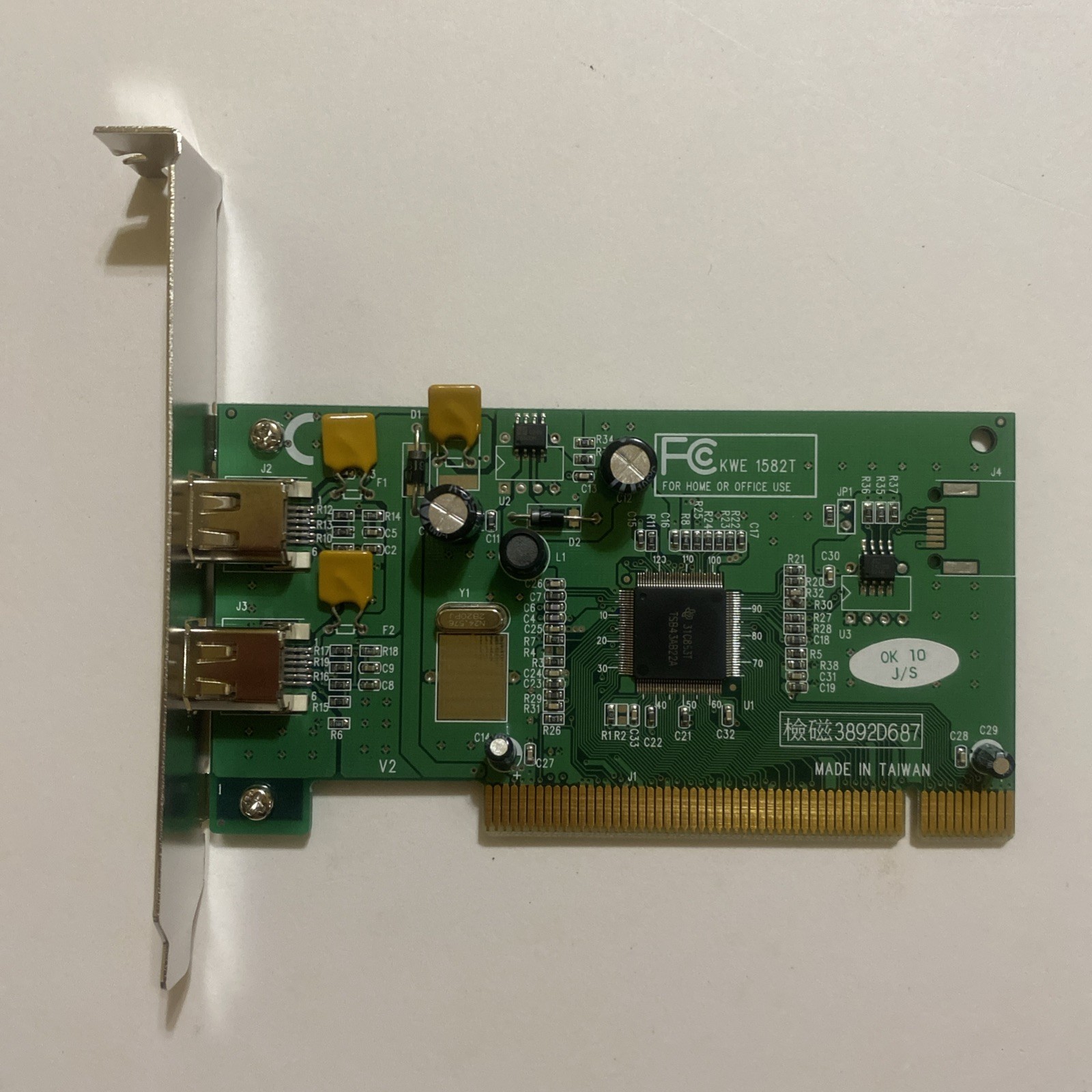 Kouwell KWE 1582T FireWire PCI Card 2-Port IEEE 1394 Controller Desktop PC