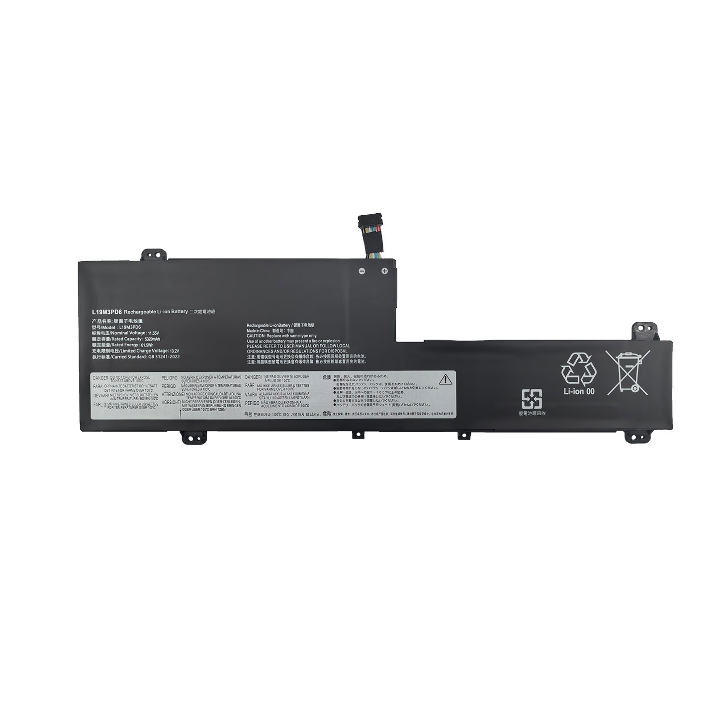 L19M3PD6 61.5Wh Replacement Laptop Battery for Lenovo IdeaPad Flex 5 14IIL05